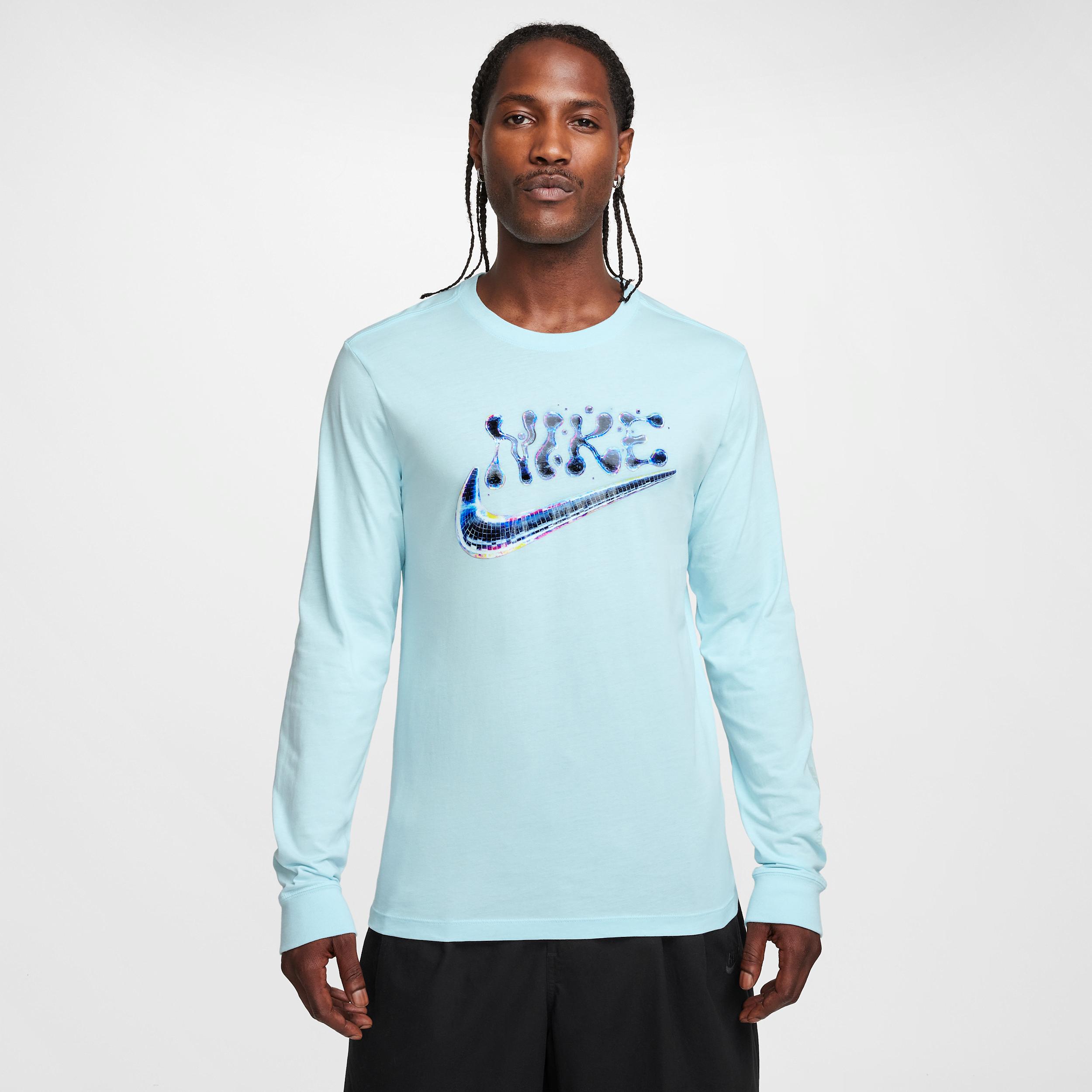 Grey and blue nike shirt clearance