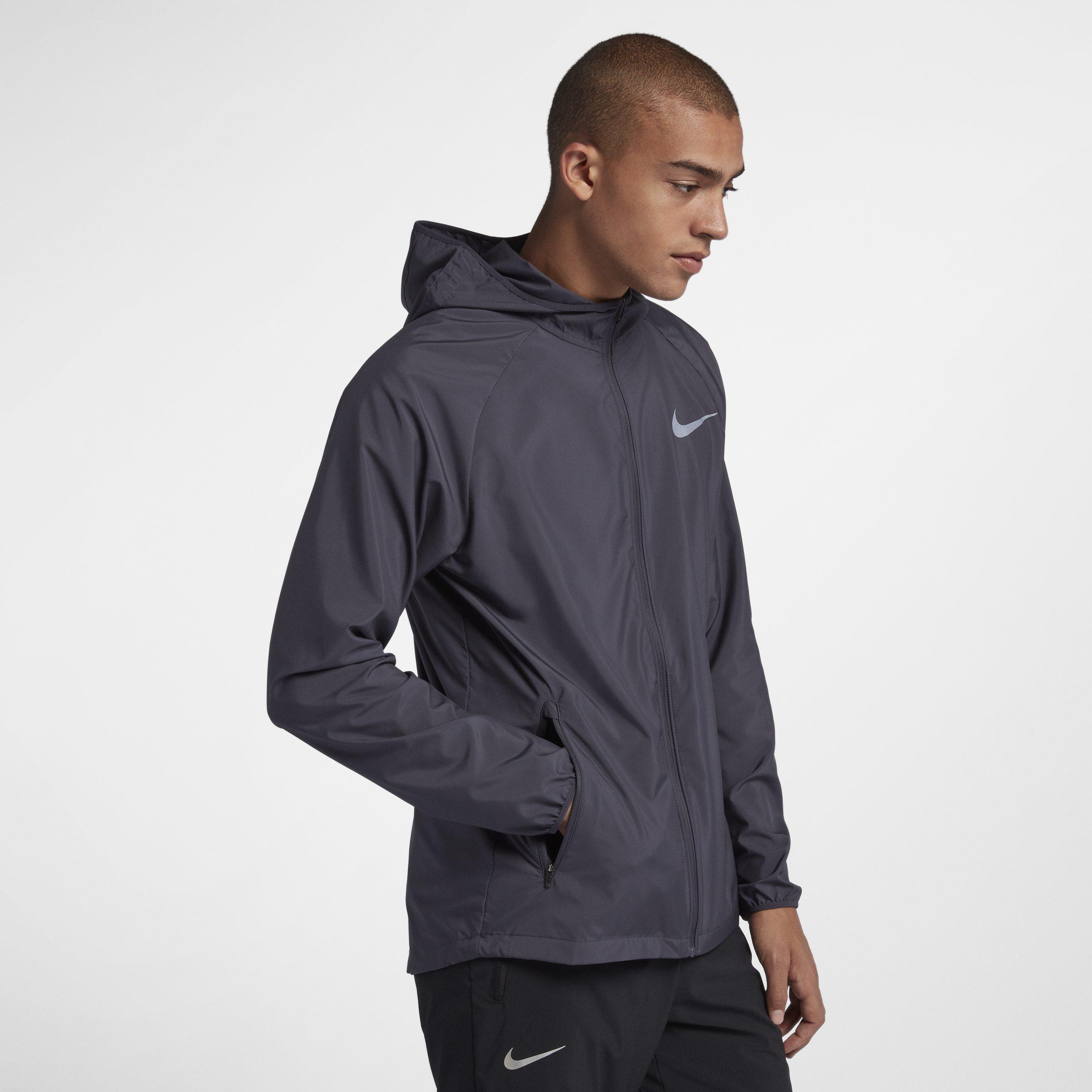 Nike Essential Running Jacket in Grey for Men | Lyst UK