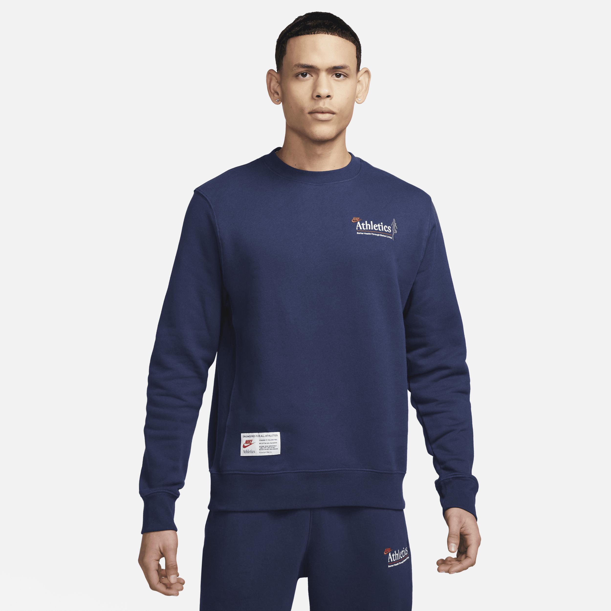 Nike Sportswear Club Fleece Crew-neck Sweatshirt in Blue for Men | Lyst