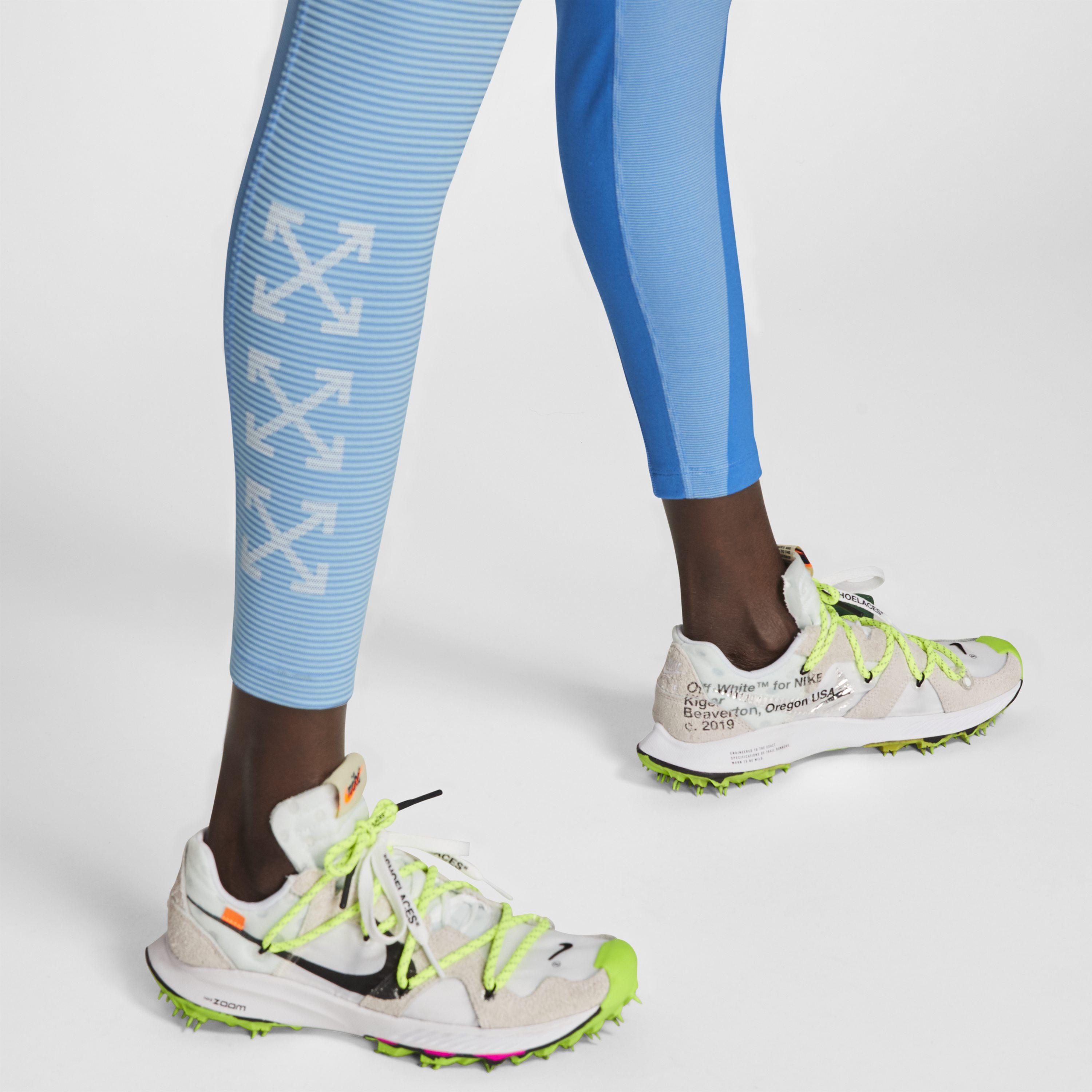 Nike X Off-white Running Tights in Blue - Lyst