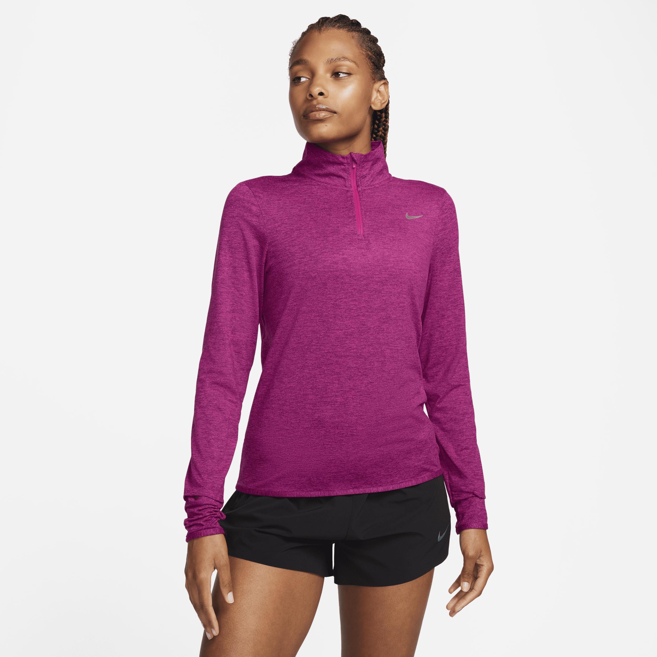 Nike Dri-fit Swift Element Uv 1/4-zip Running Top in Purple | Lyst
