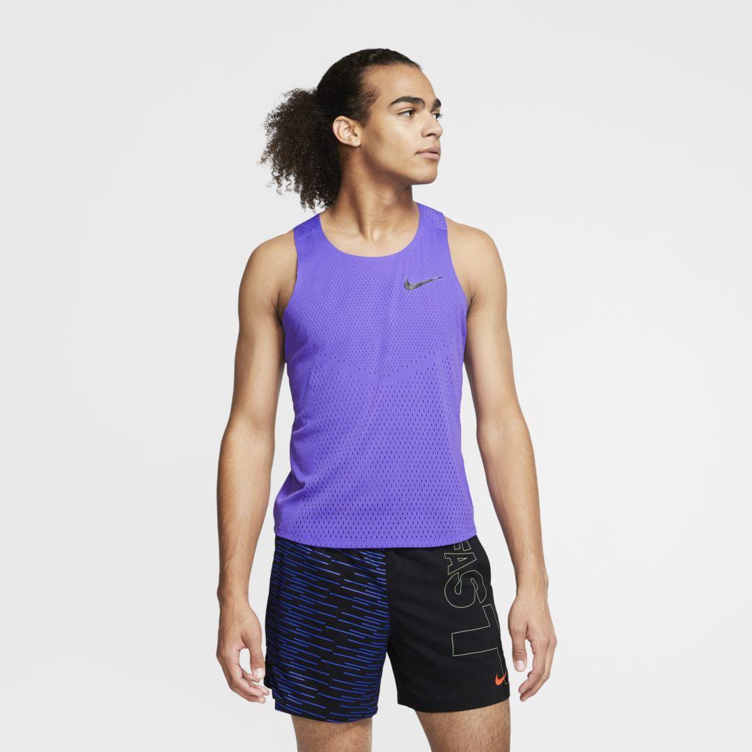 Nike Aeroswift Running Singlet in Purple for Men - Lyst