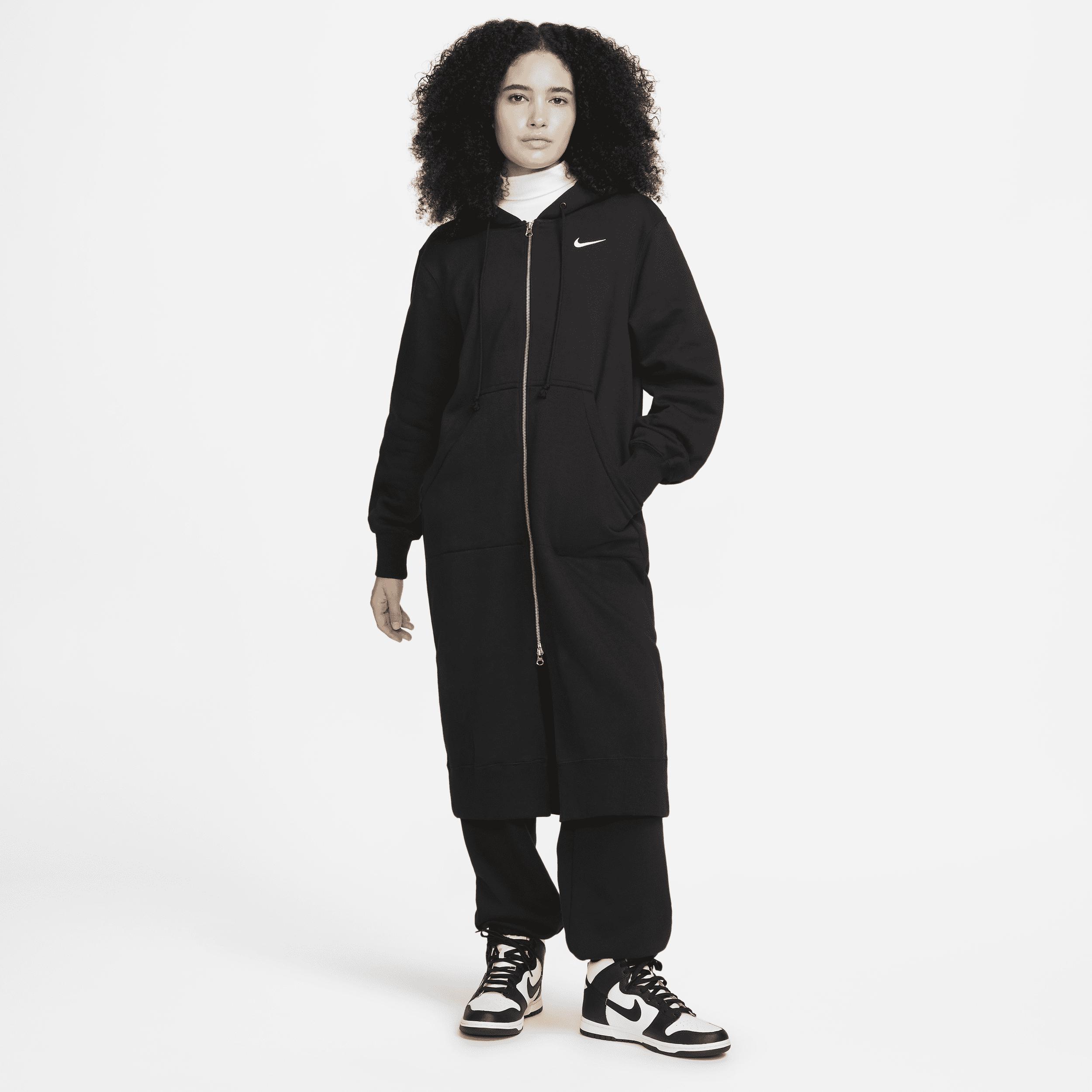 Nike Sportswear Phoenix Fleece Oversized Long Fullzip Hoodie In Black, Lyst