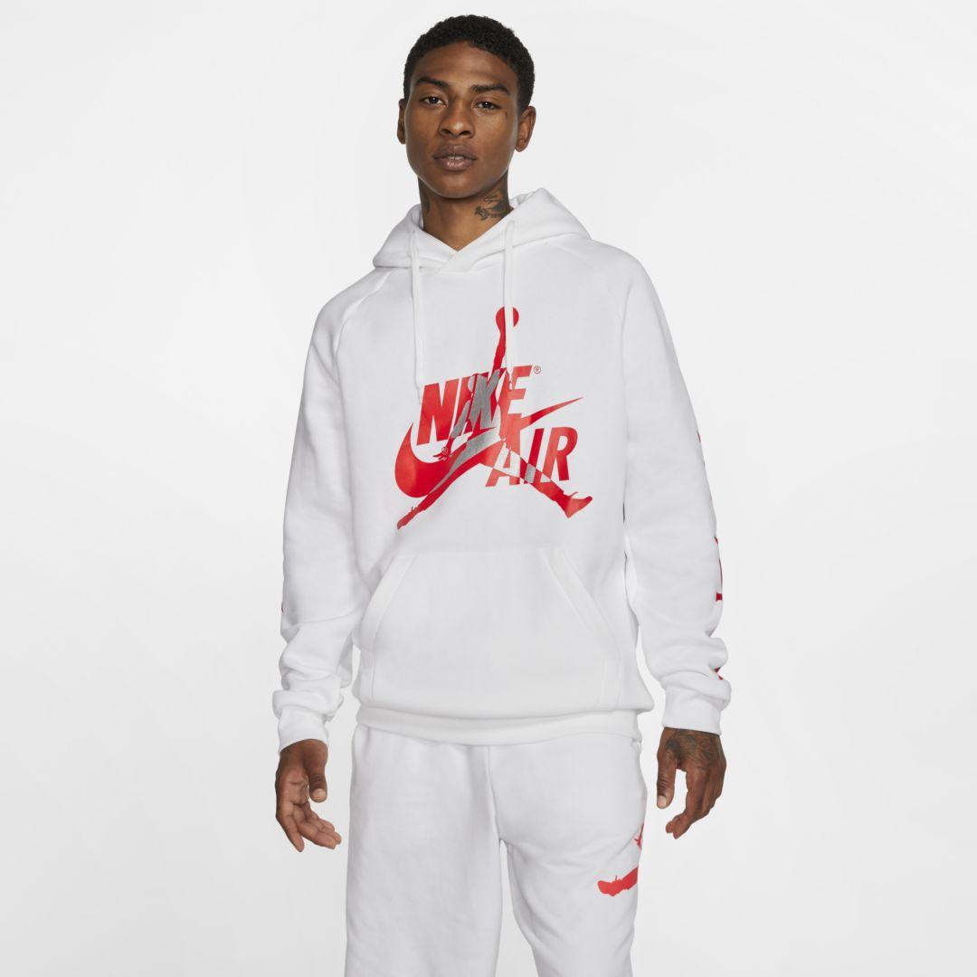 Nike Jordan Jumpman Classics Fleece Pullover Hoodie in White for Men - Lyst