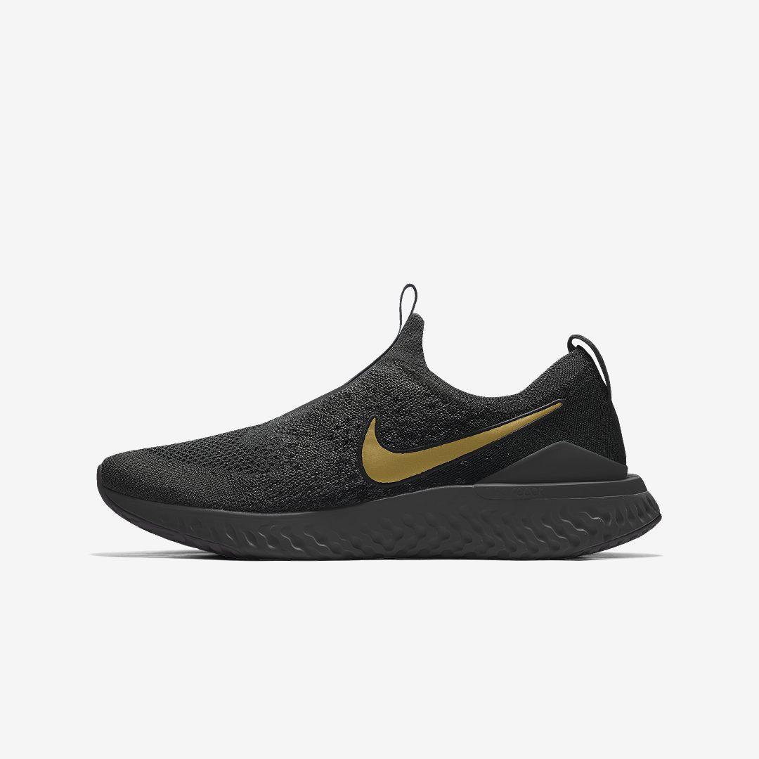 Nike Epic Phantom React Flyknit By You Custom Running Shoe in Black | Lyst