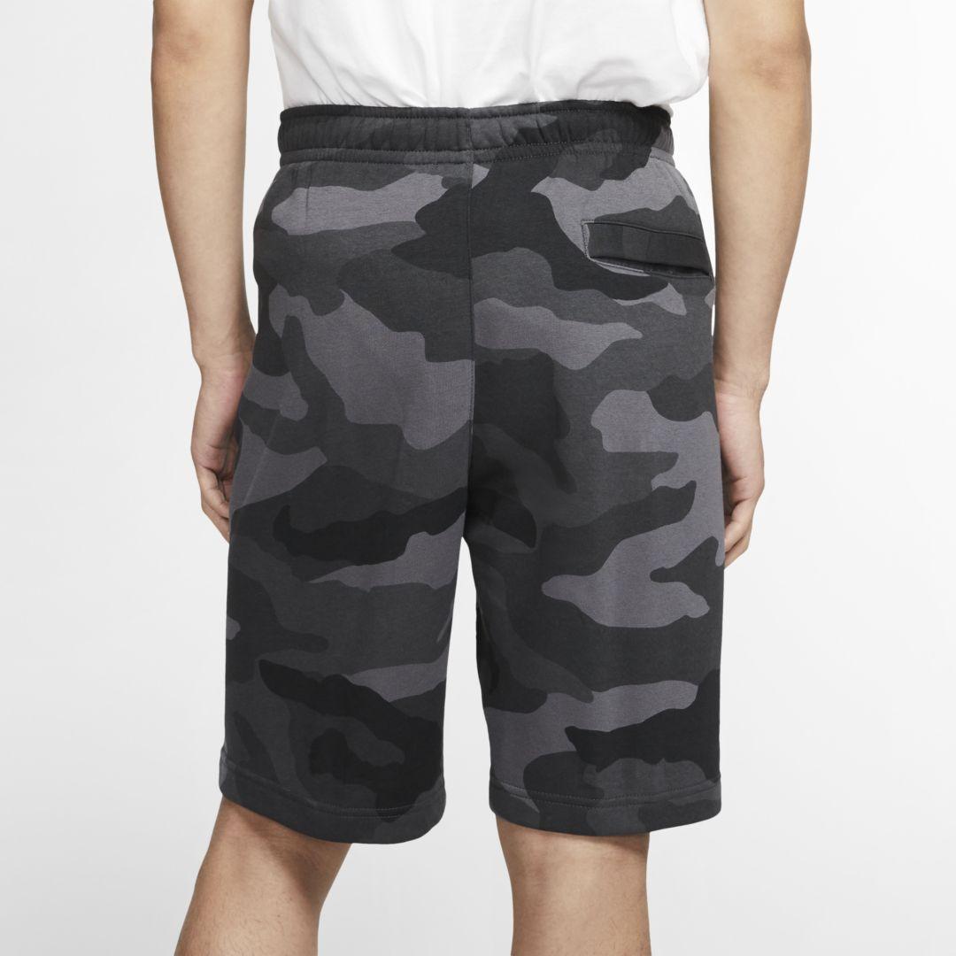 nike fleece camo shorts