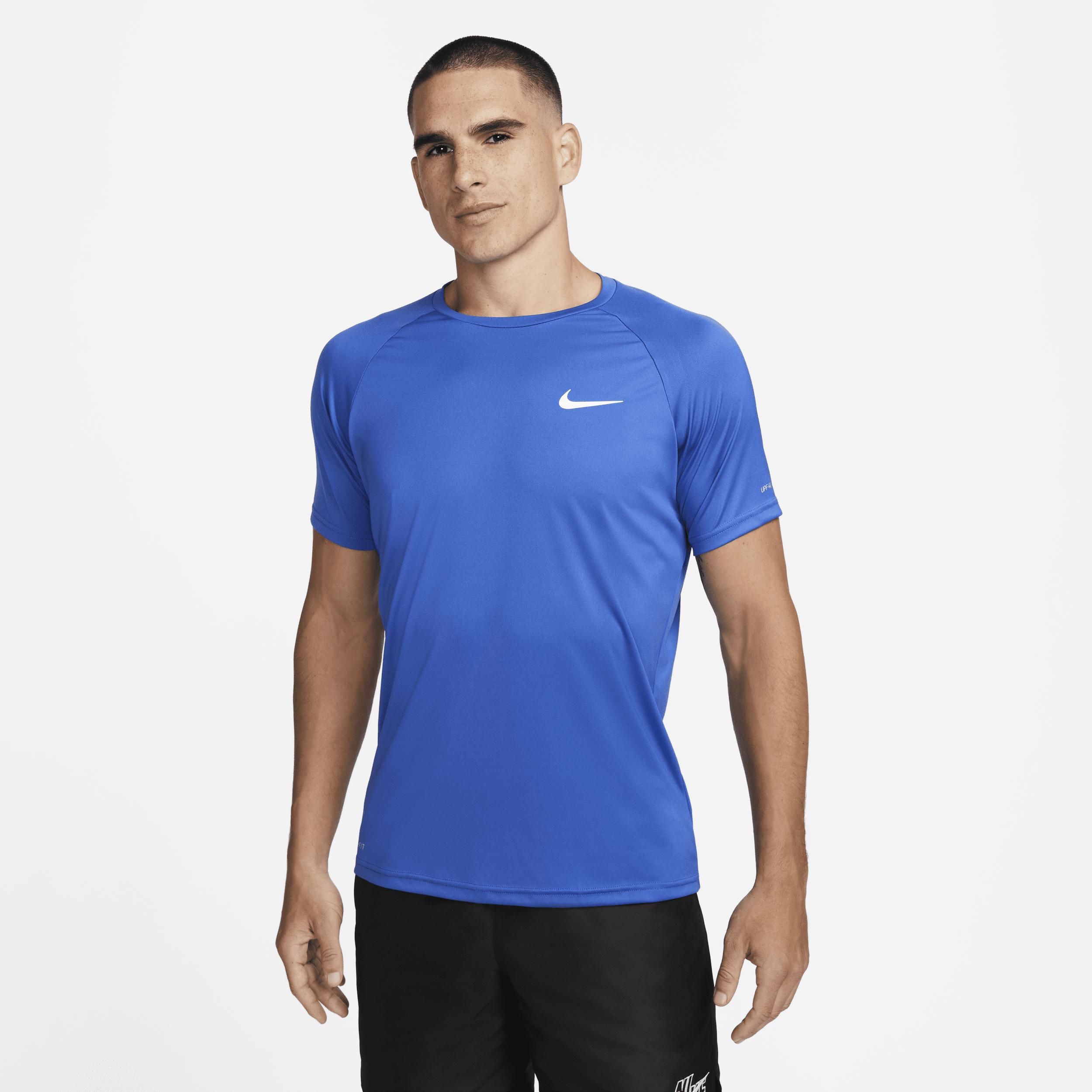 Nike Essential Short-sleeve Hydroguard Swim Shirt In Blue, for Men | Lyst