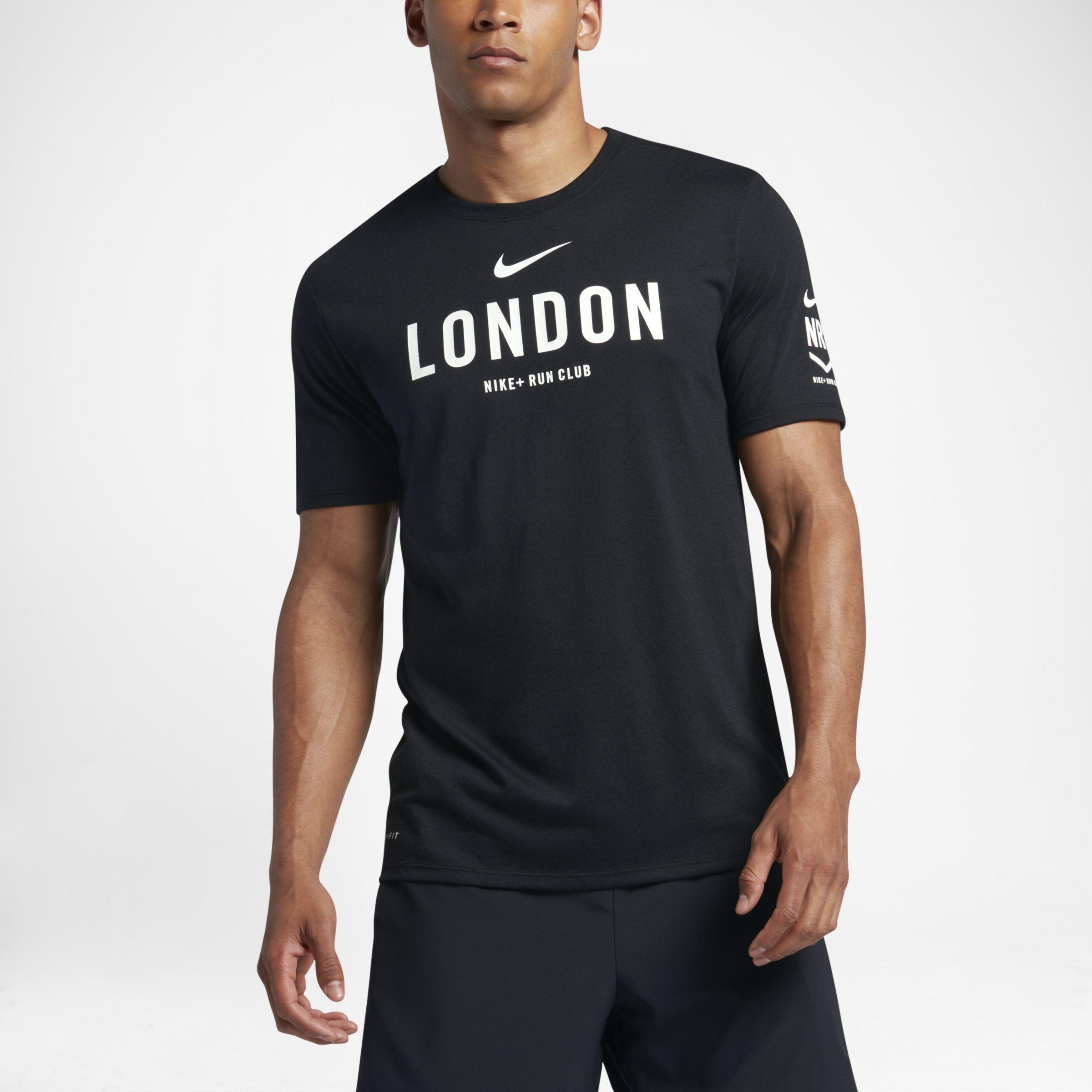 Nike Dri-fit Run Club (london) T-shirt in Black for Men | Lyst UK