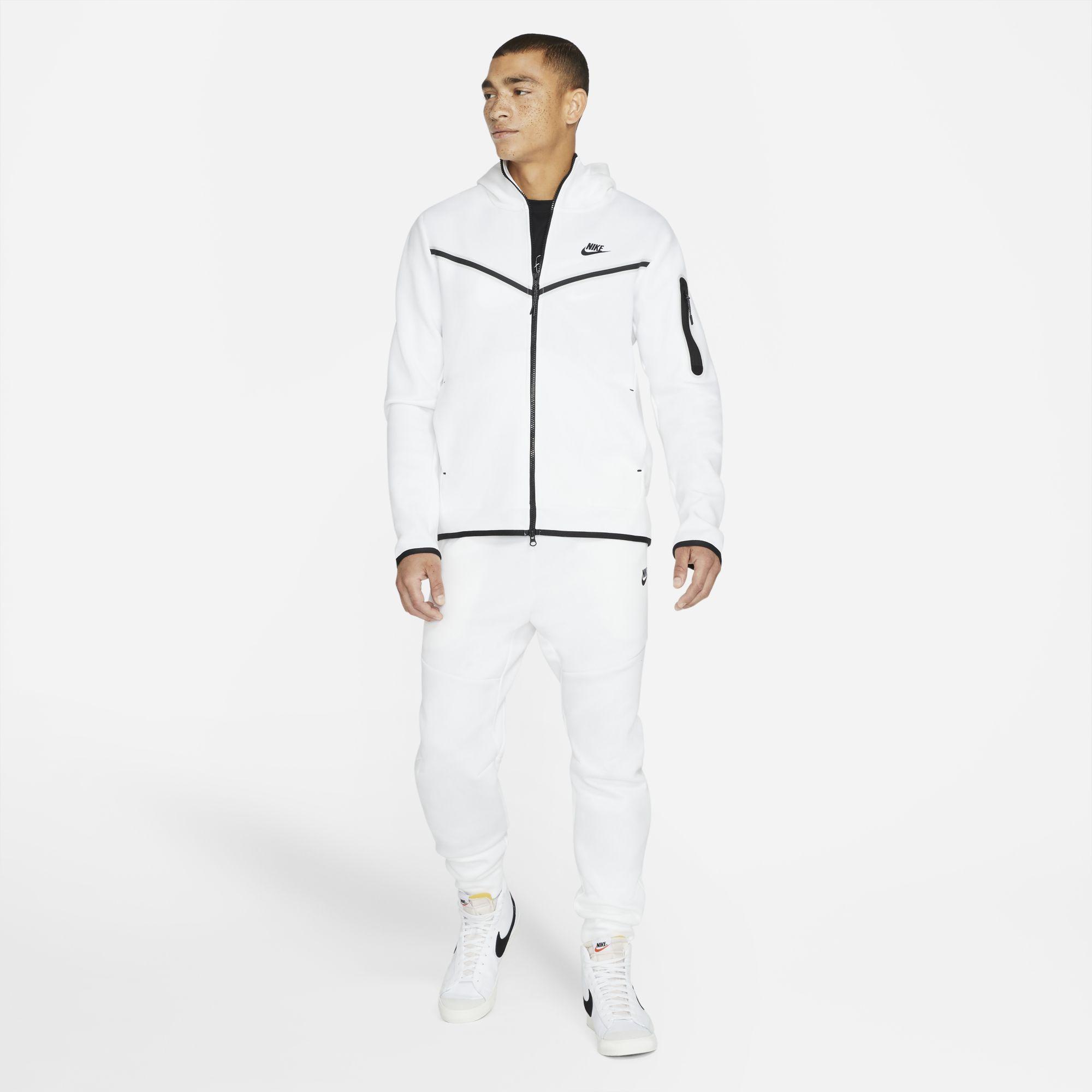 Nike Sportswear Tech Fleece Full-zip Hoodie in White for Men