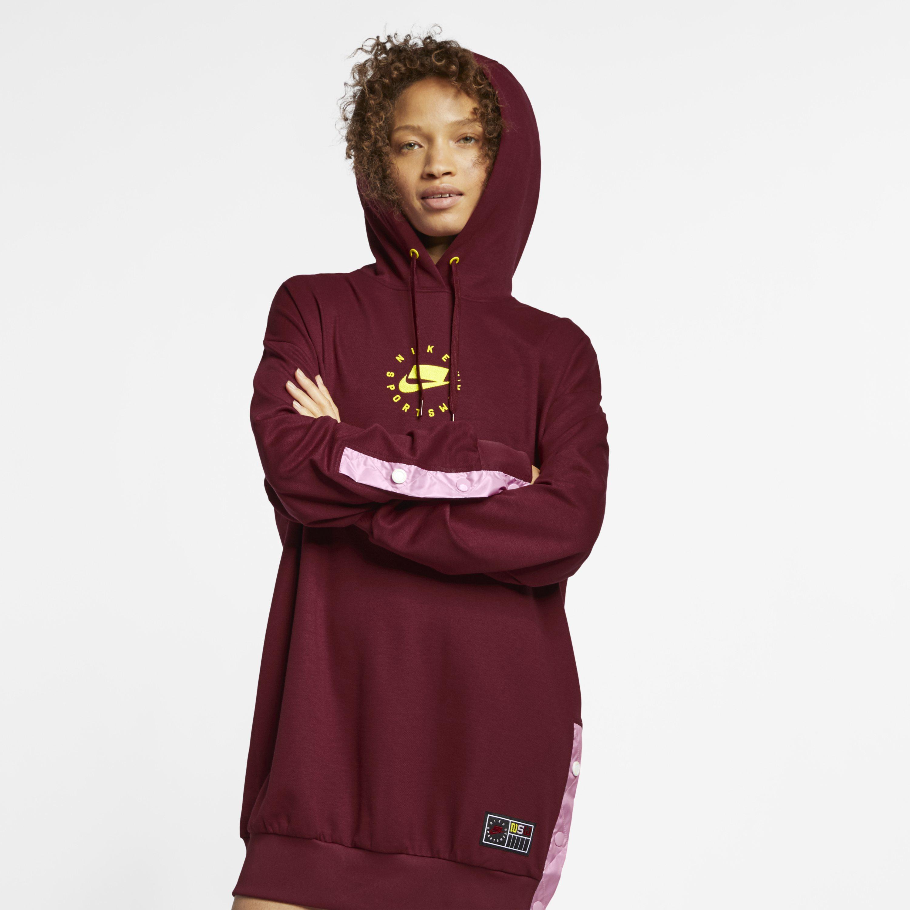 nike sportswear velour hoodie dress