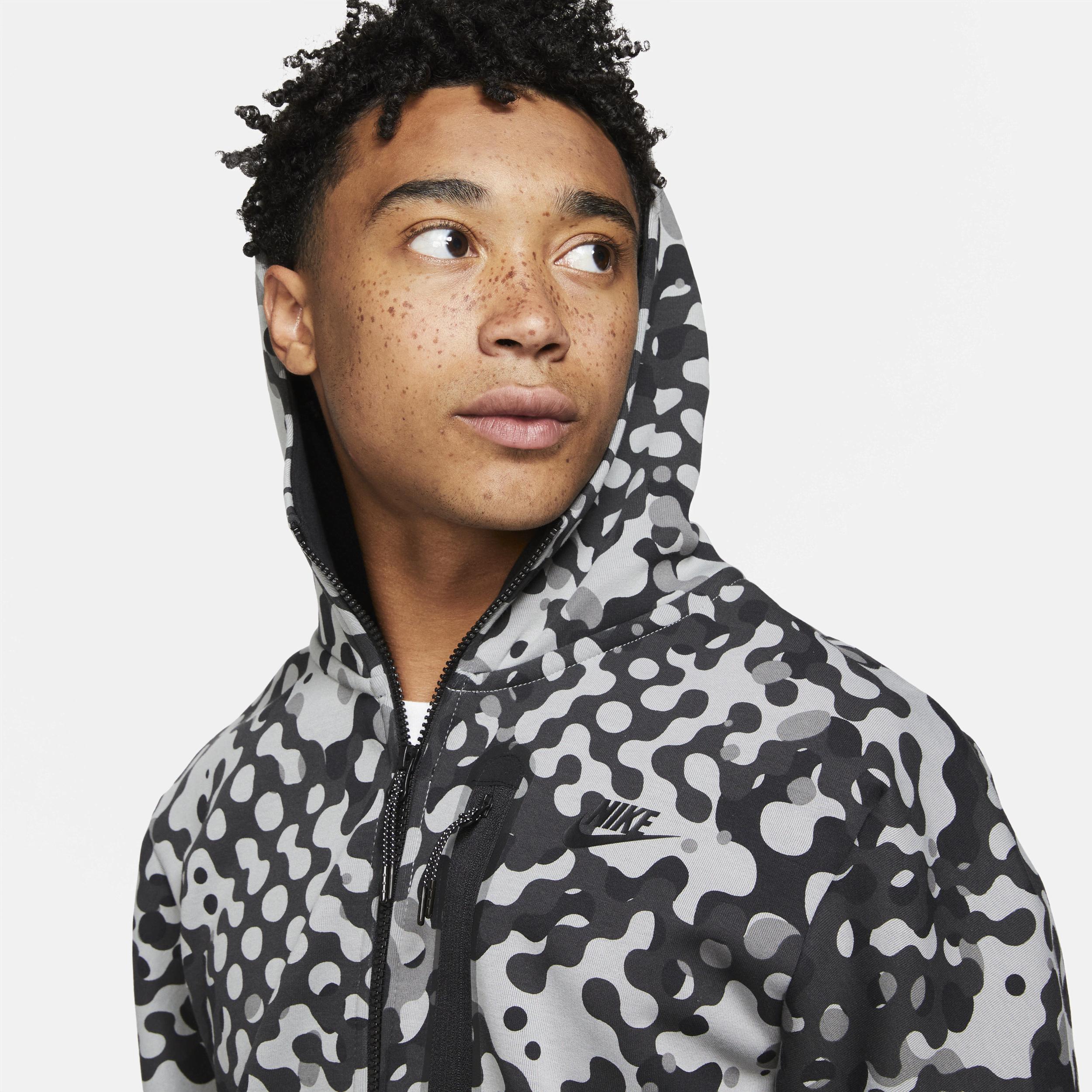 Nike Sportswear Tech Fleece Full-zip Hoodie In Grey, in Black for Men | Lyst