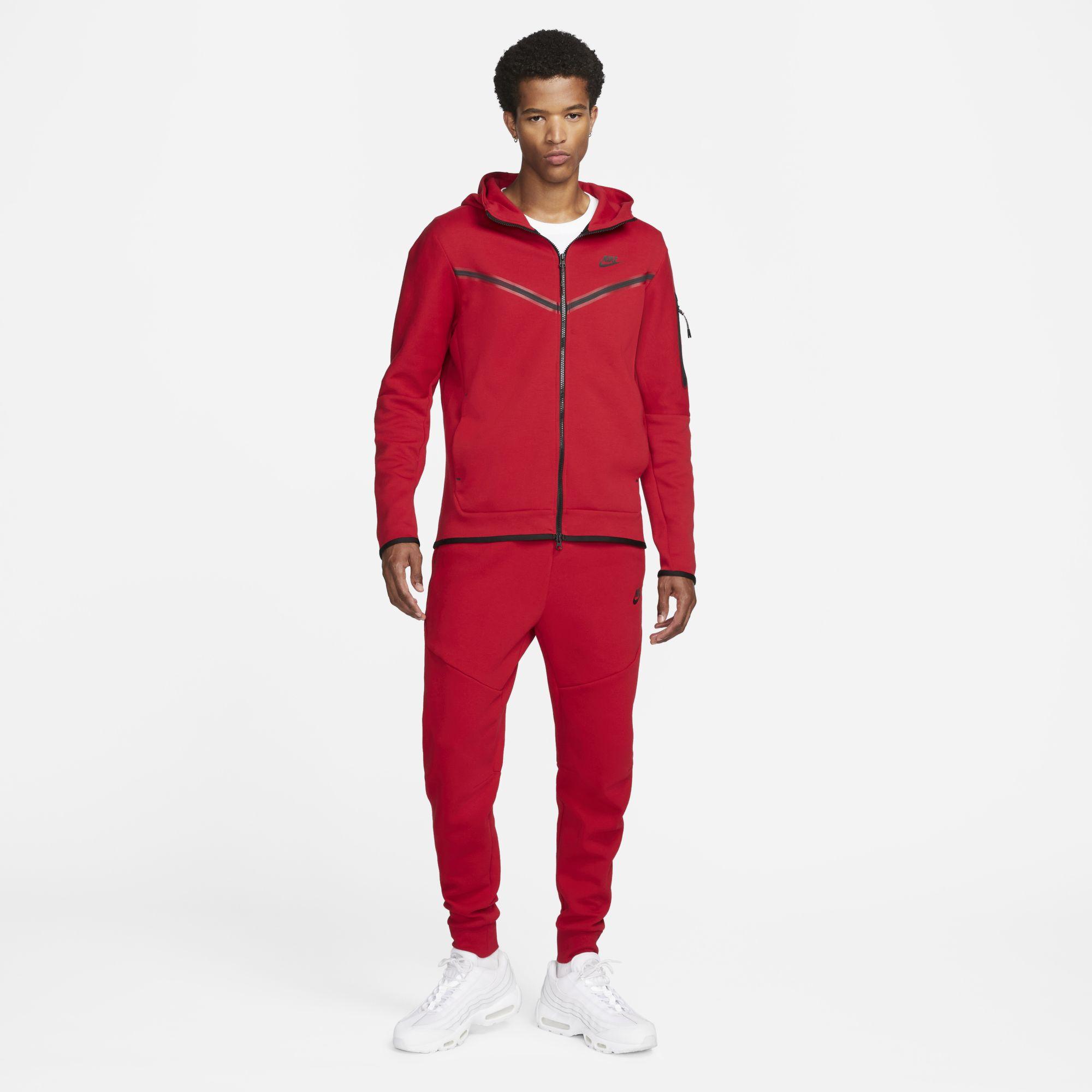 Oost Timor belangrijk Rang Nike Sportswear Tech Fleece Full-zip Hoodie in Red for Men | Lyst
