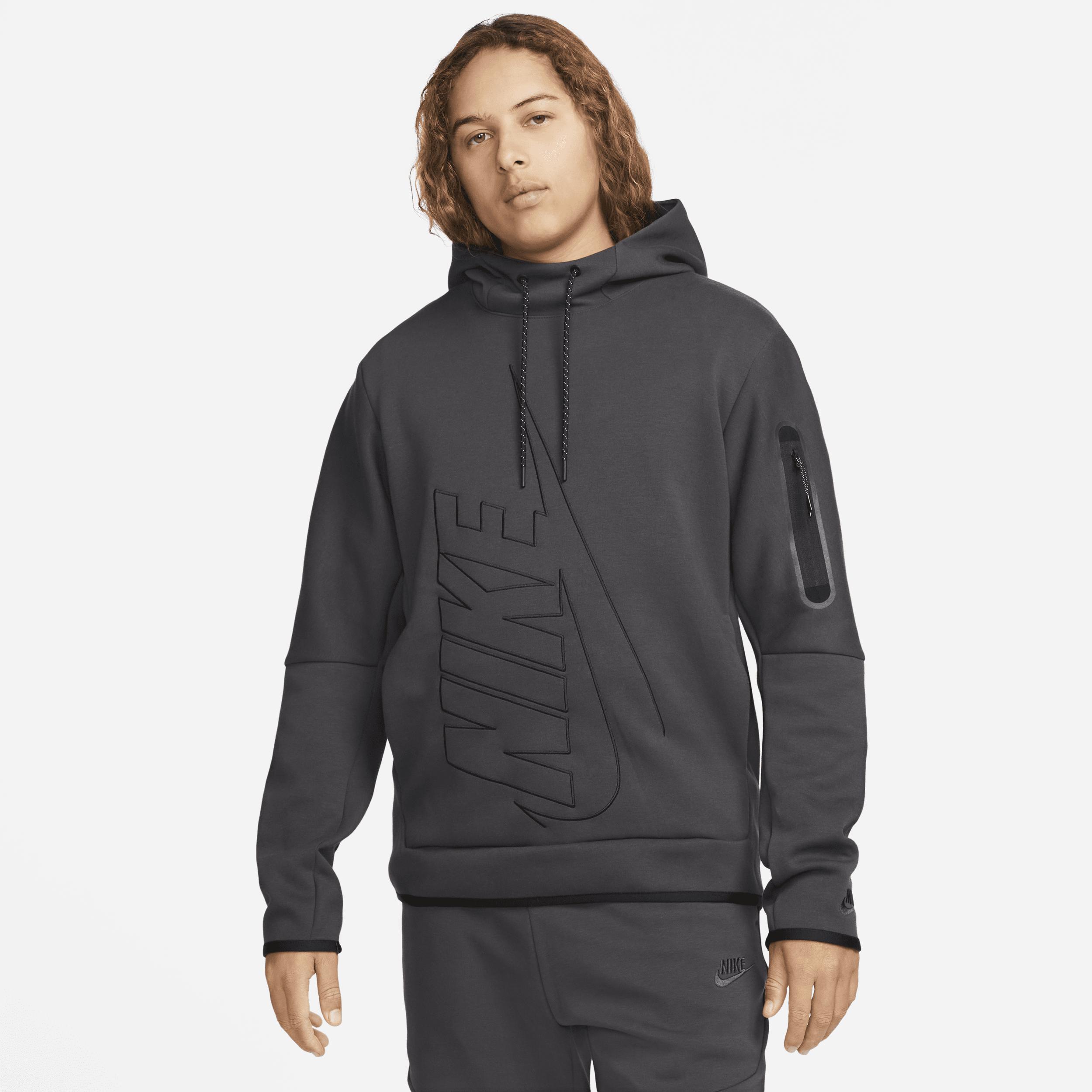 Nike Tech Fleece Pullover Graphic Hoodie In Grey, in Gray for Men | Lyst