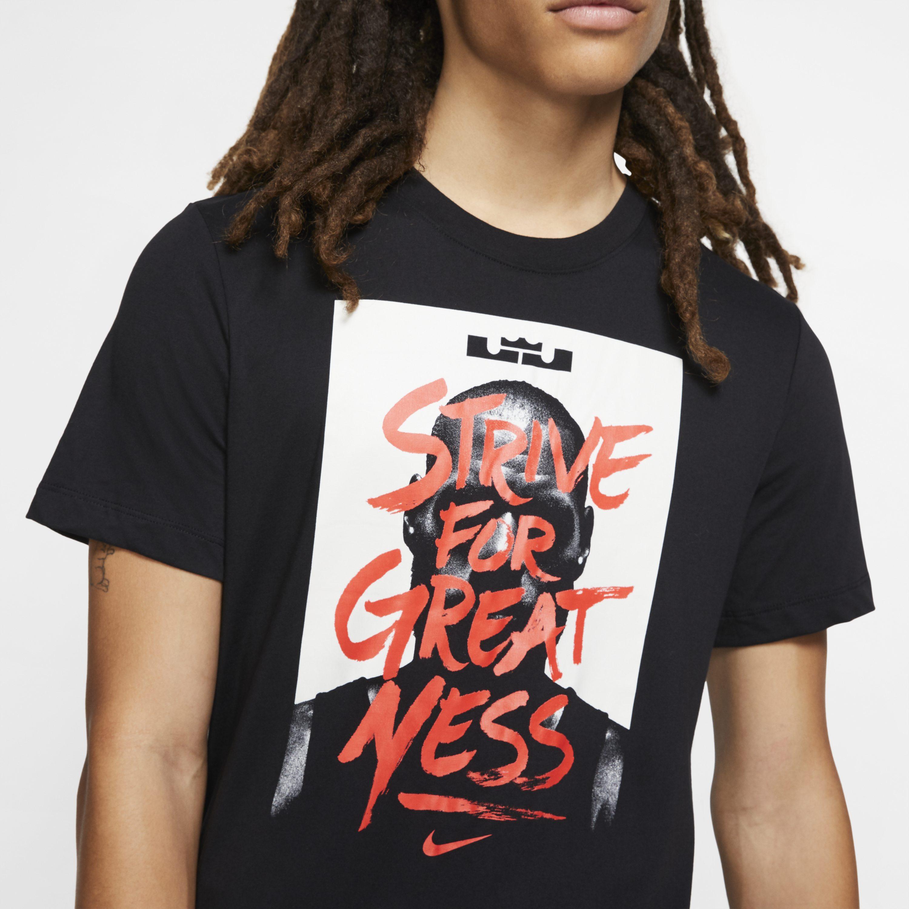 Nike Lebron Dri-fit"strive For Greatness" Basketball T-shirt in Black for  Men - Lyst