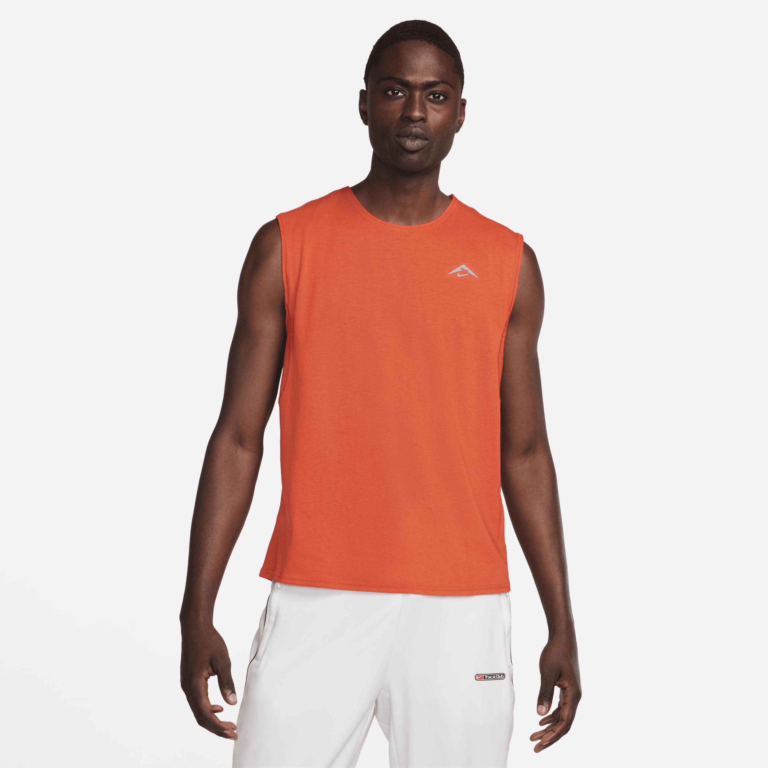 Nike Solar Chase Dri-fit Sleeveless Running Top in Red for Men | Lyst UK