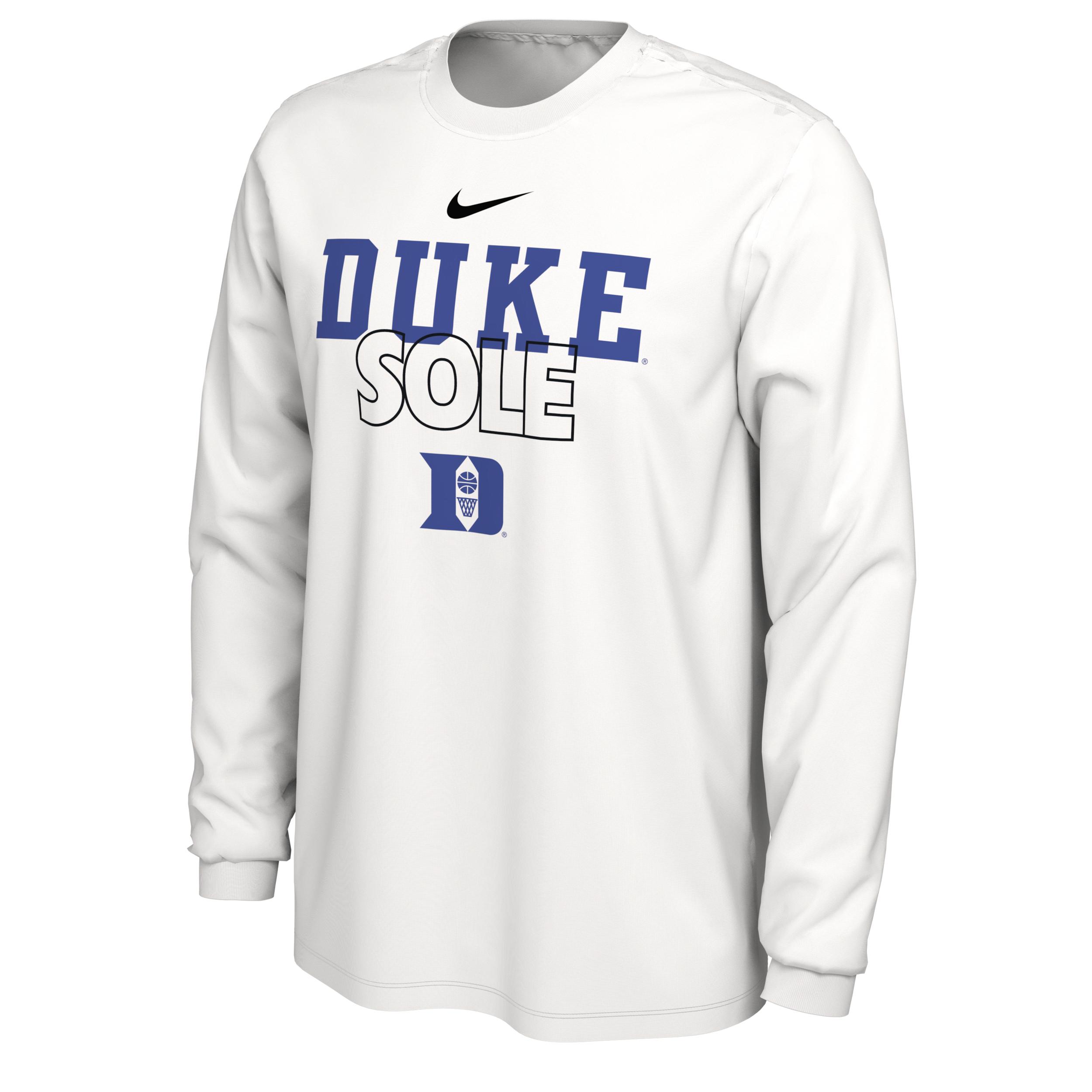Nike Duke Legend Dri-fit College Long-sleeve T-shirt In White, in Blue ...