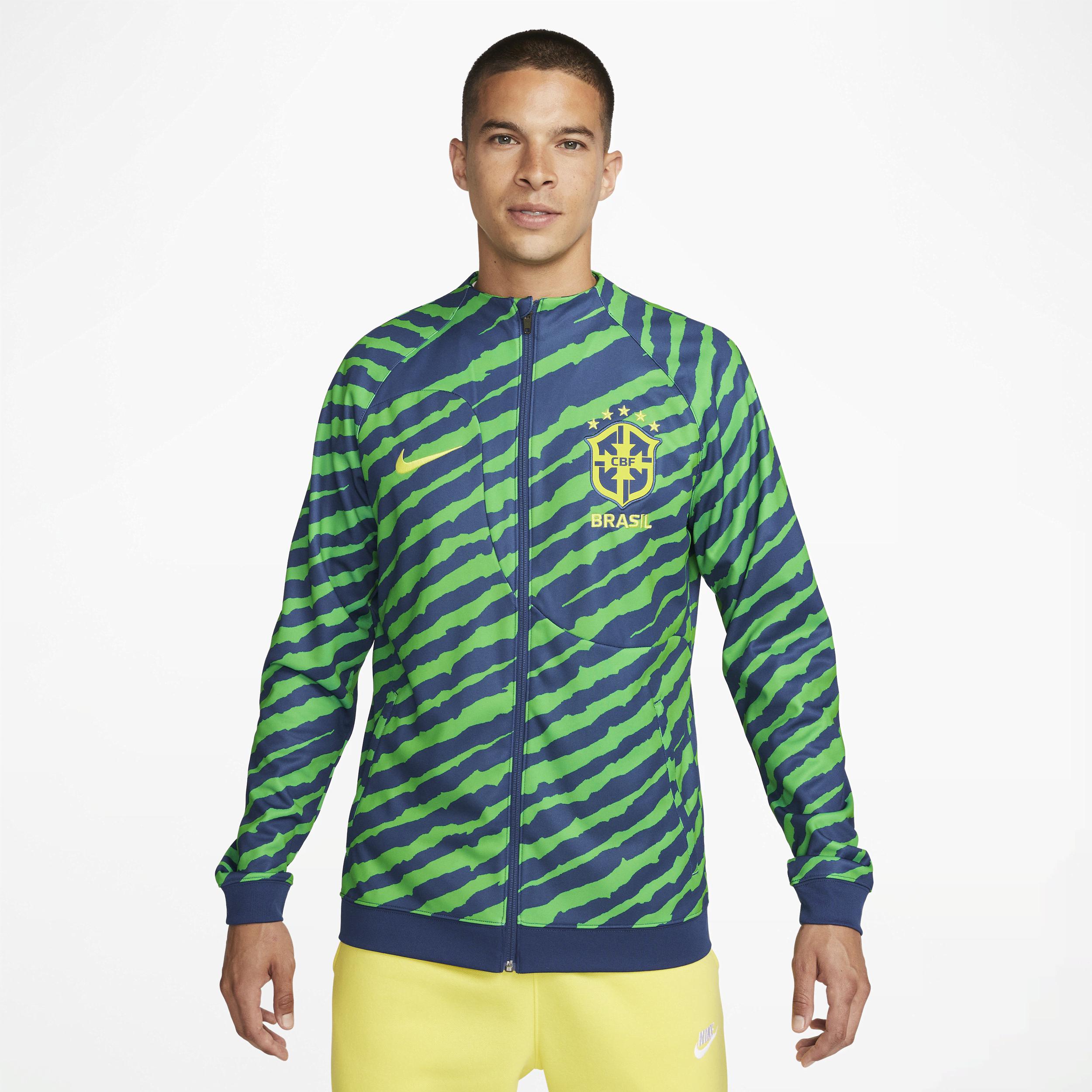 Nike Brasil Academy Pro Full-zip Knit Football Jacket 50% Recycled