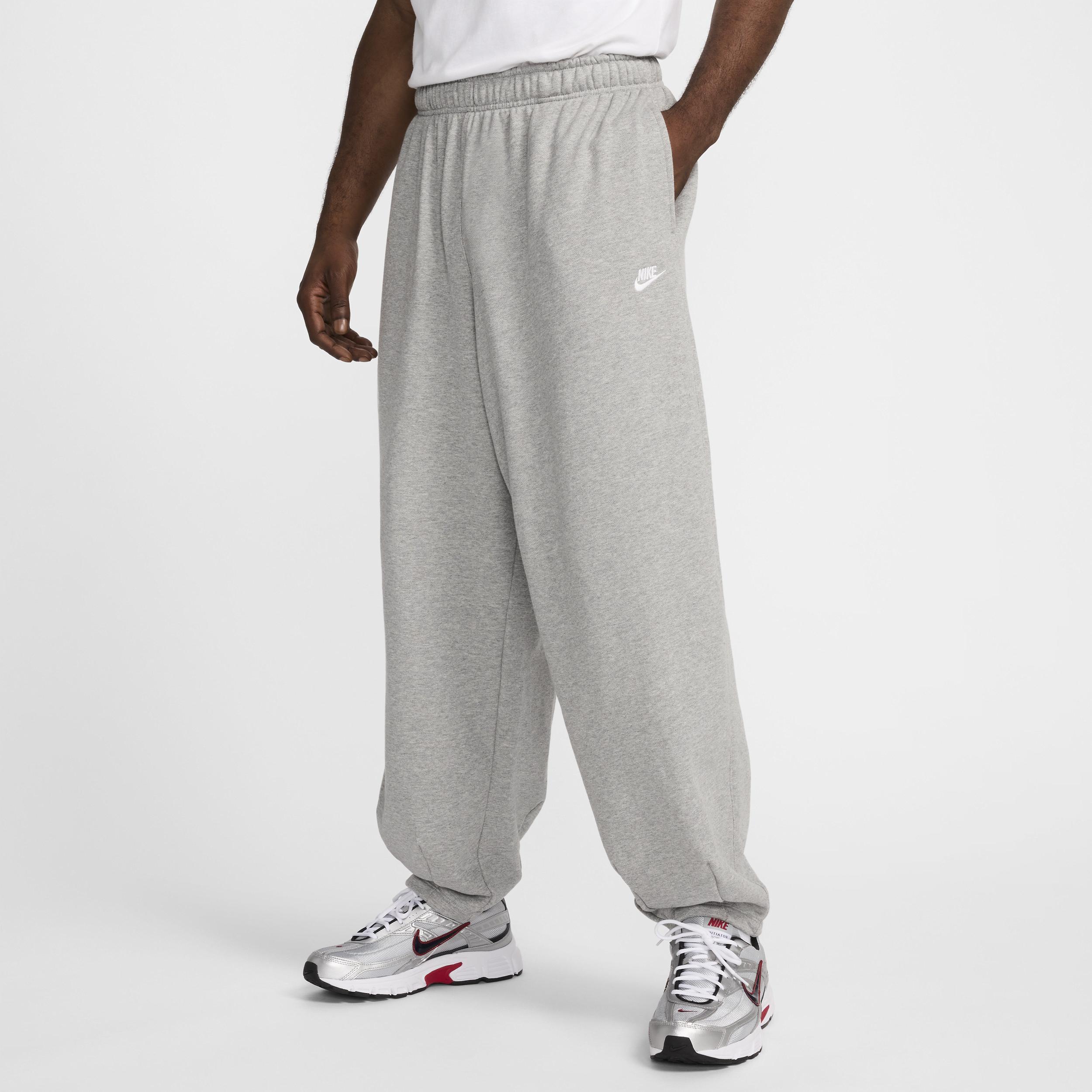 Nike Club Fleece Oversized French Terry Trousers Cotton in Grey for Men Lyst UK