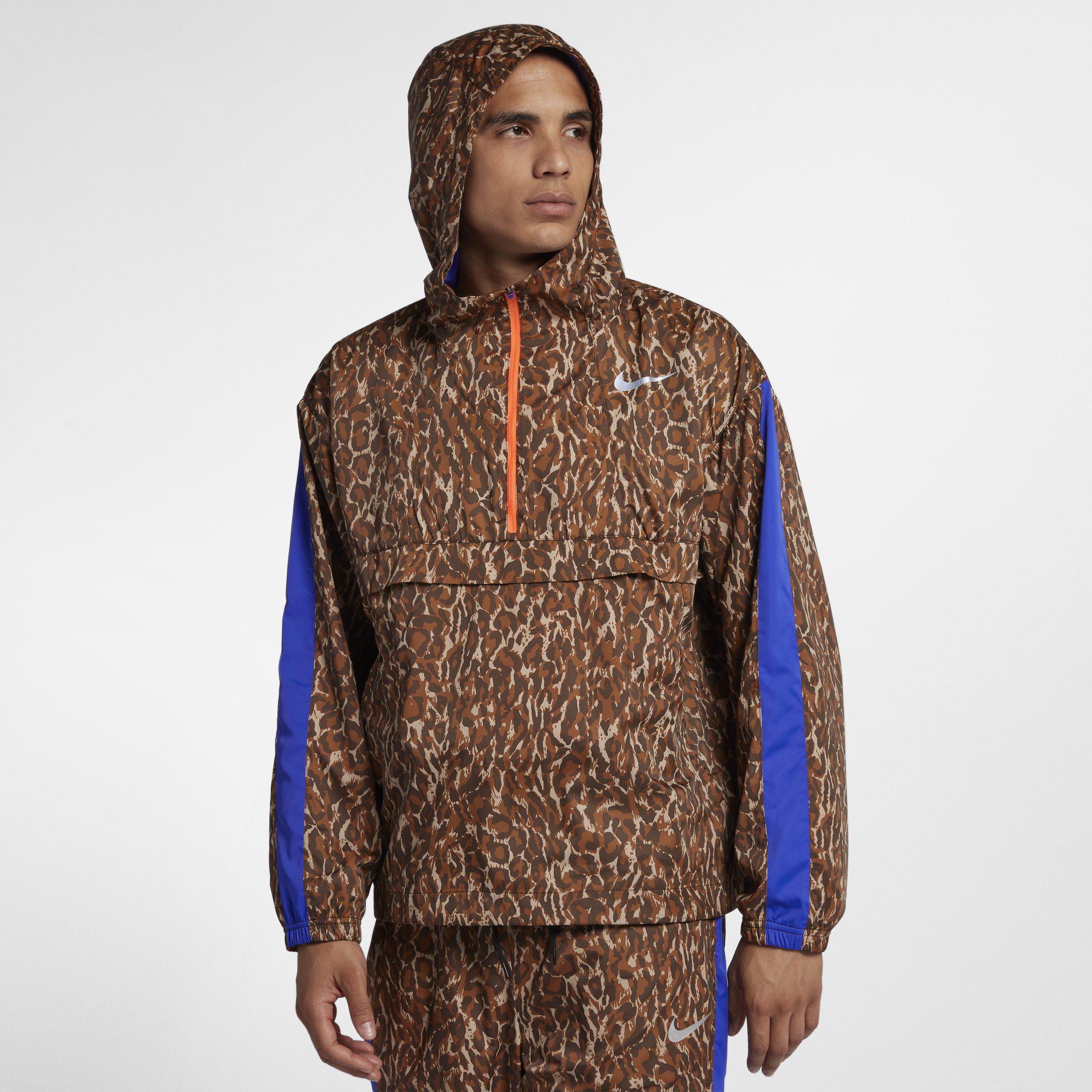 Nike Repel Anorak Running Track Jacket in Metallic for Men - Lyst