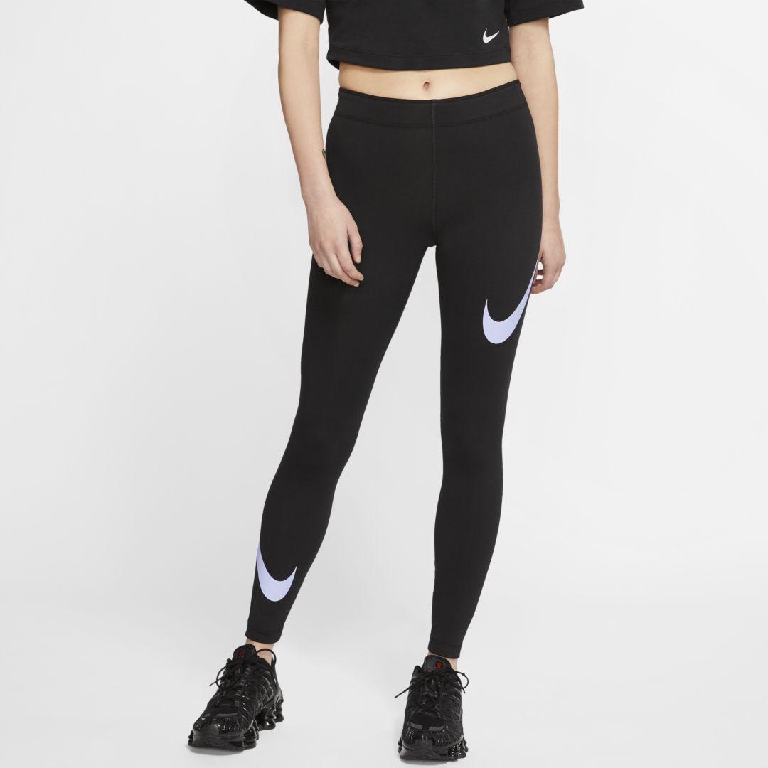 Nike Cotton Sportswear Leg-a-see Swoosh Leggings in Black - Lyst