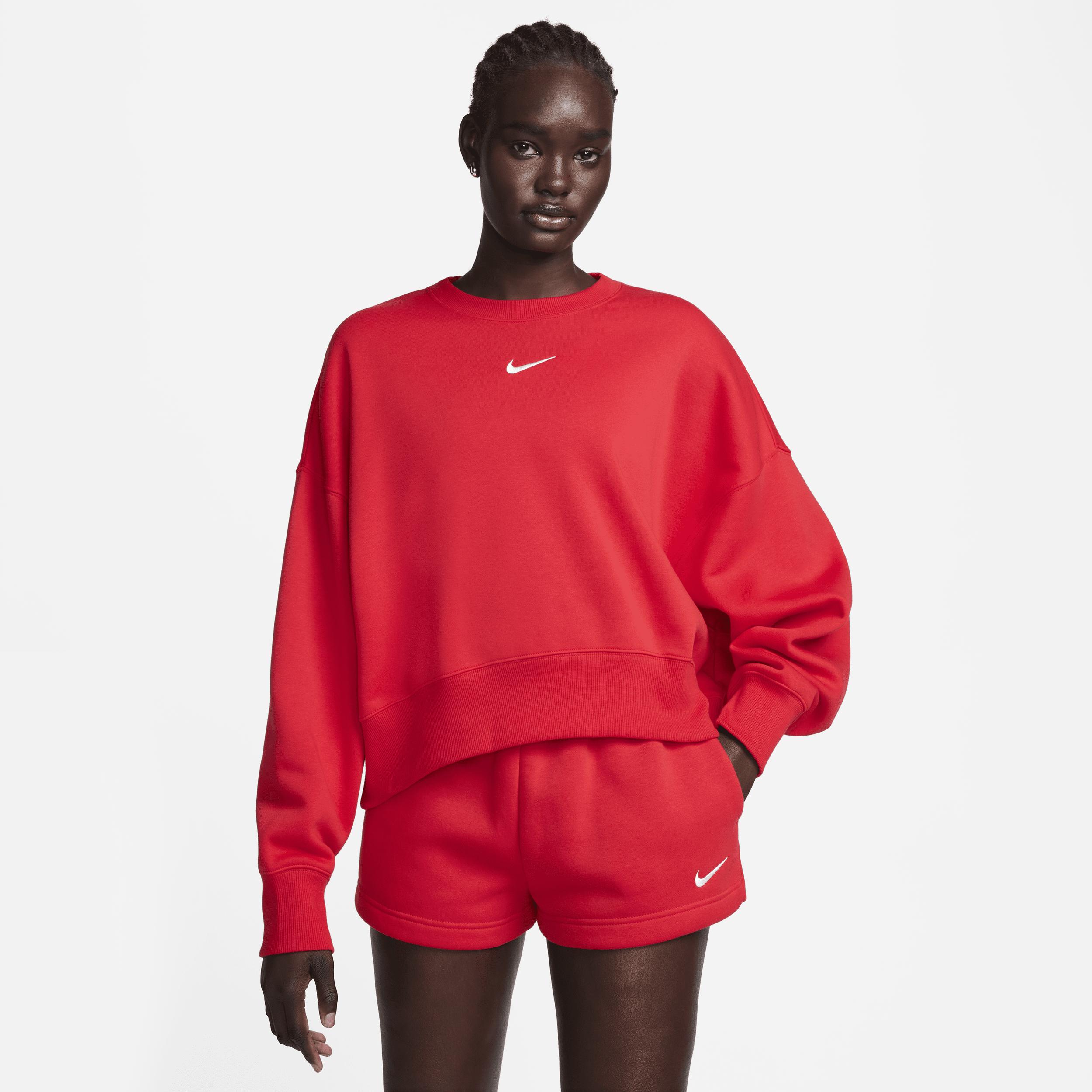 Red nike crewneck sweatshirt sale