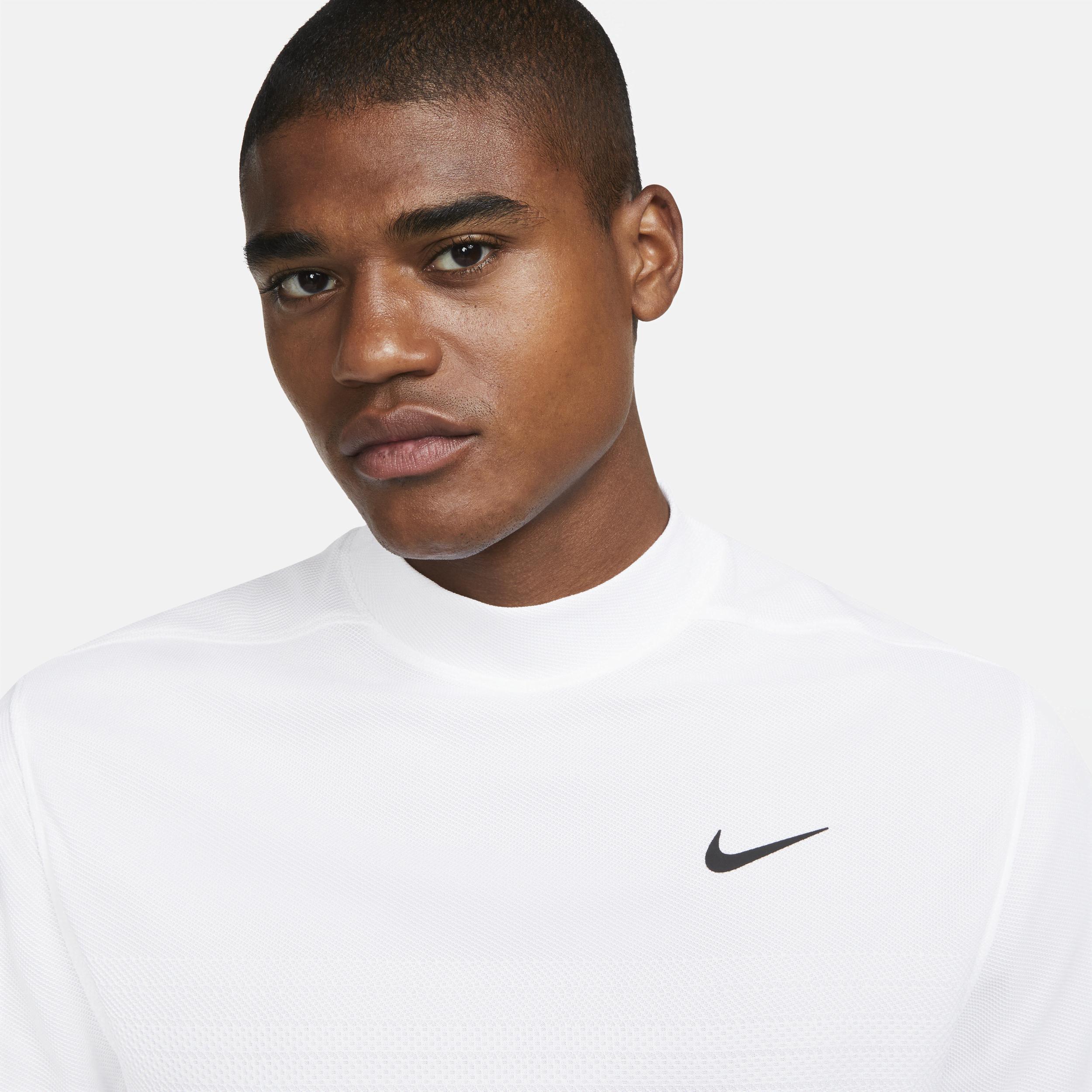 Nike Dri-fit Adv Tiger Woods Mock-neck Golf Polo in White for Men | Lyst UK