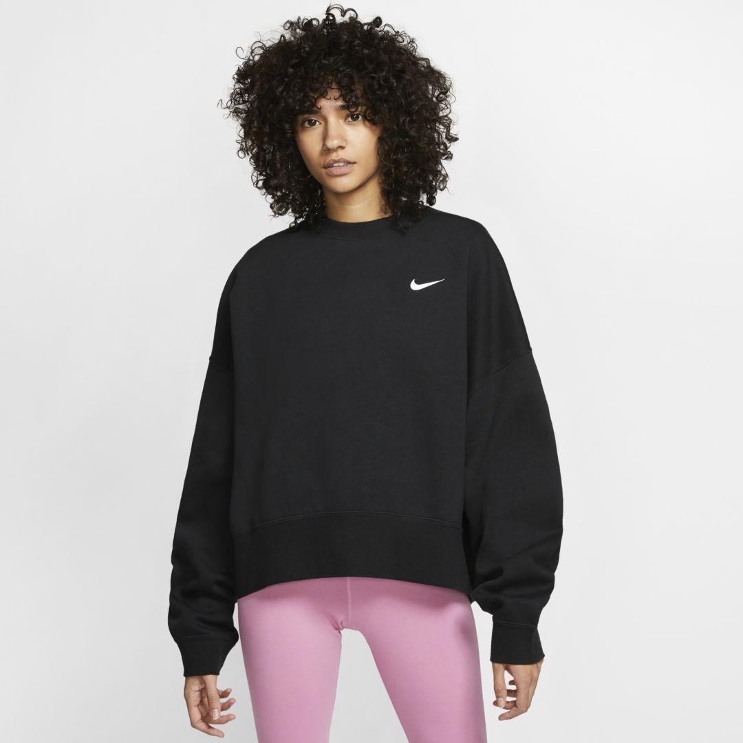 Nike Trend Fleece Oversized Cropped Crew Neck Sweatshirt In Black U.K.,  SAVE 54% - mpgc.net