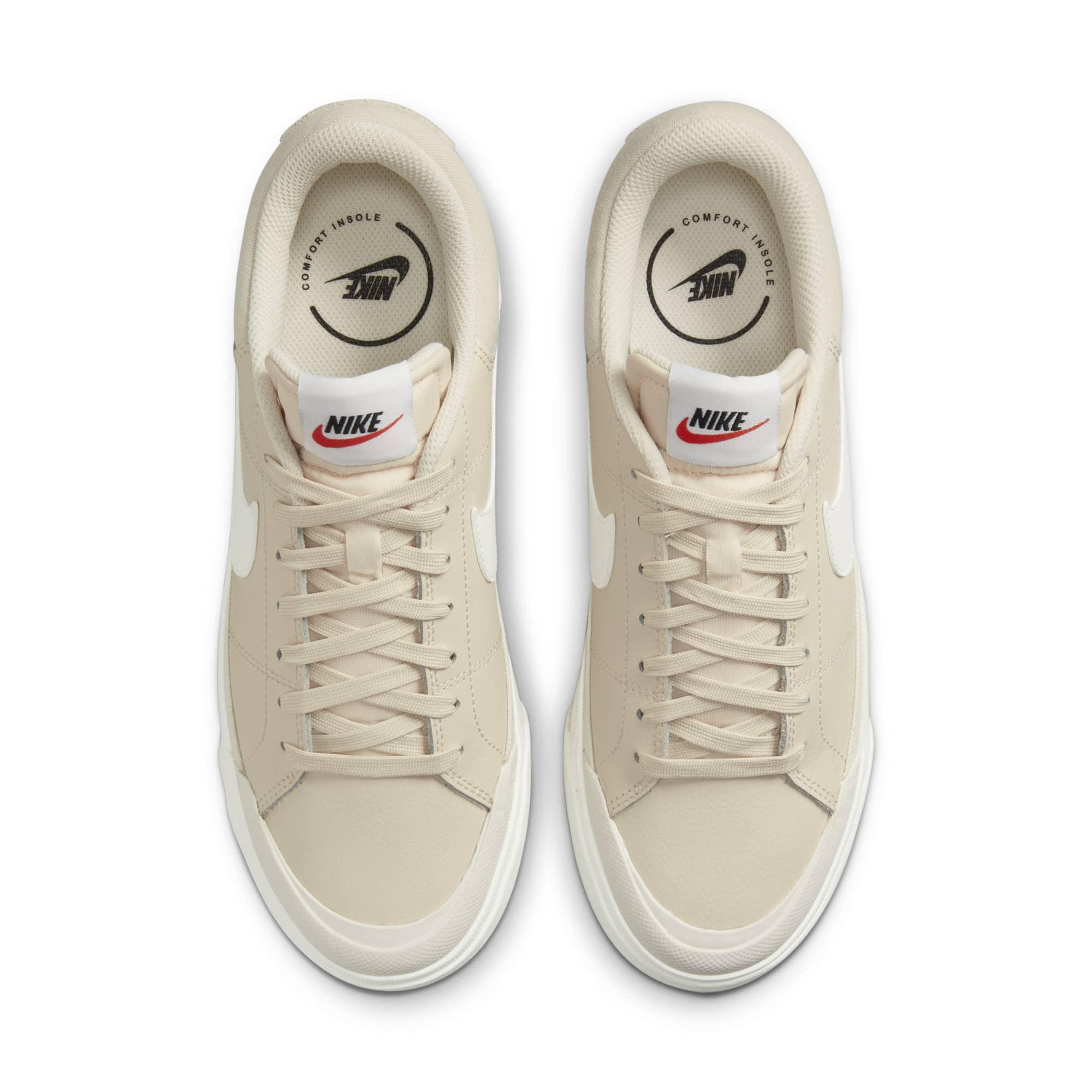 nike court legacy lift white sail