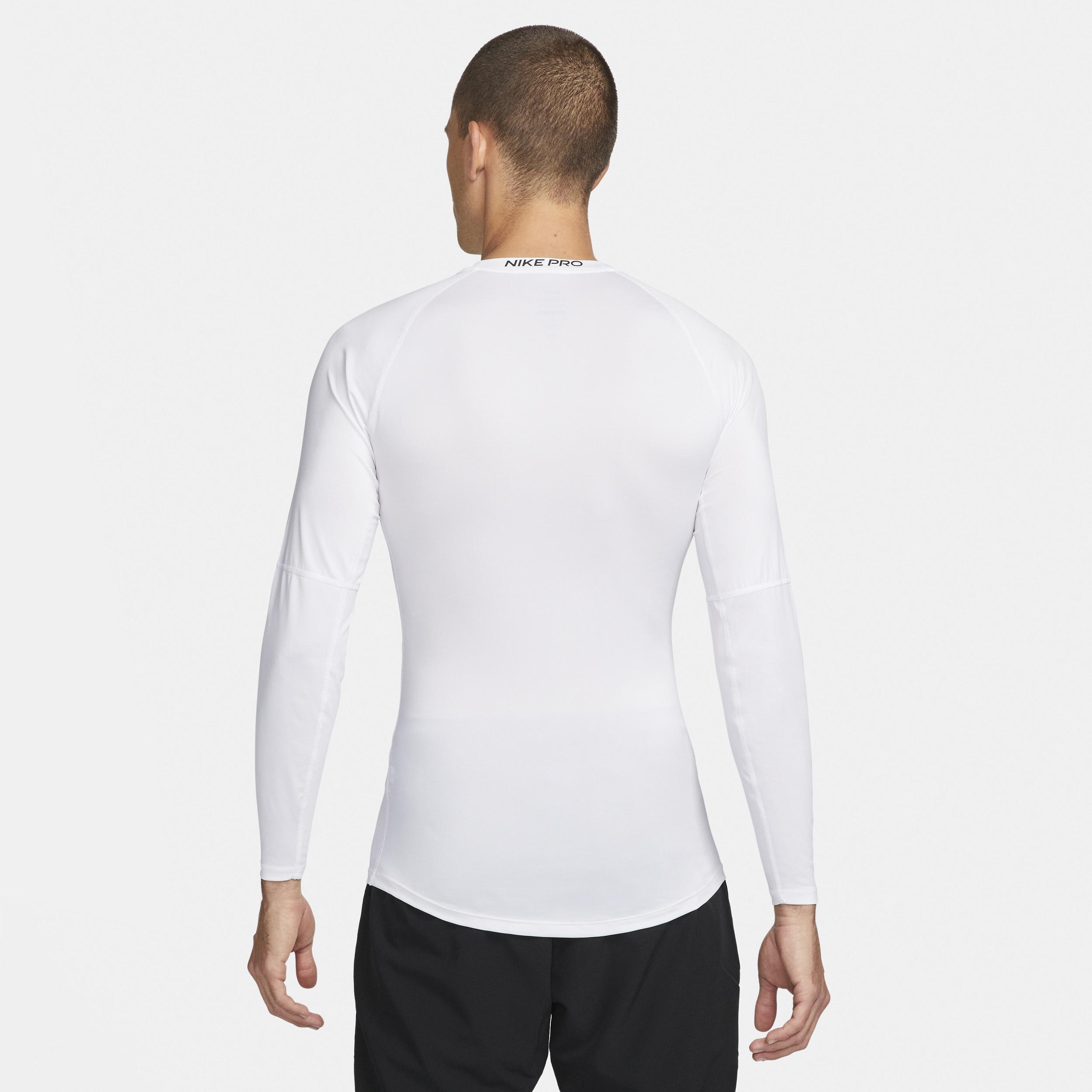 Nike Pro Dri-fit Tight Long-sleeve Fitness Top in White for Men