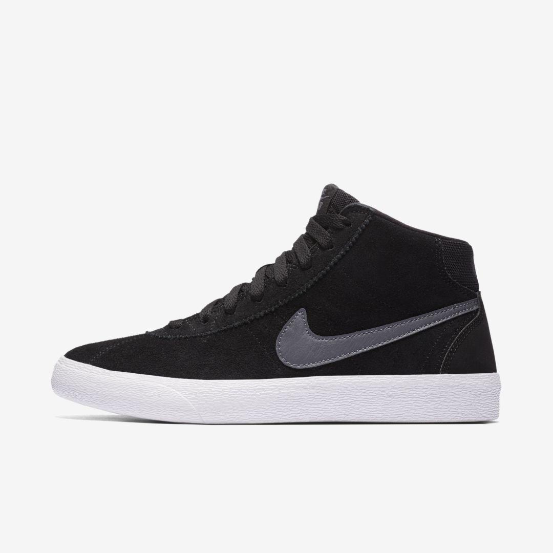 Nike Rubber Sb Bruin High Skate Shoe in Black/White/Dark Grey (Black ...