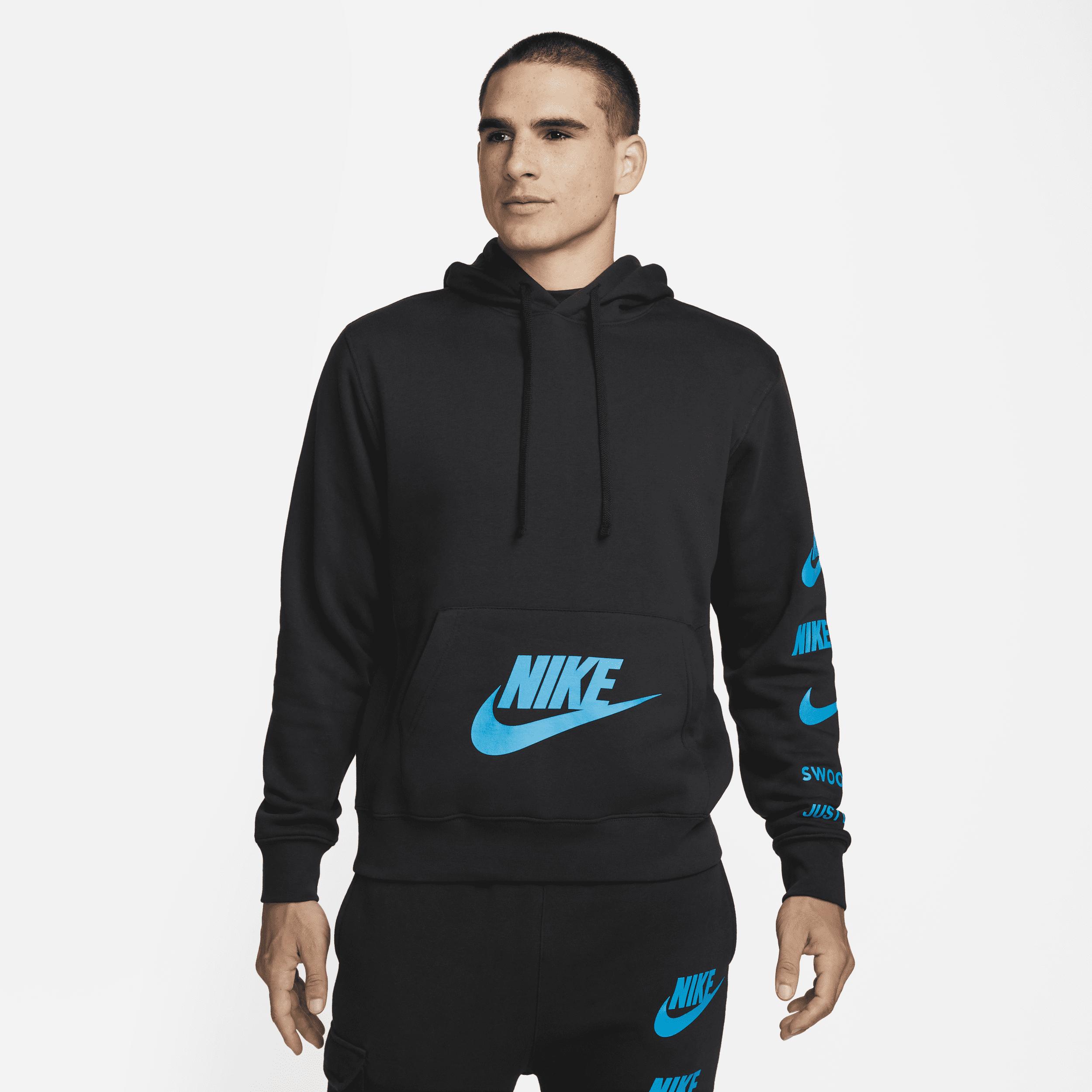Nike Sportswear Standard Issue Fleece Pullover Hoodie in Black for Men |  Lyst Australia