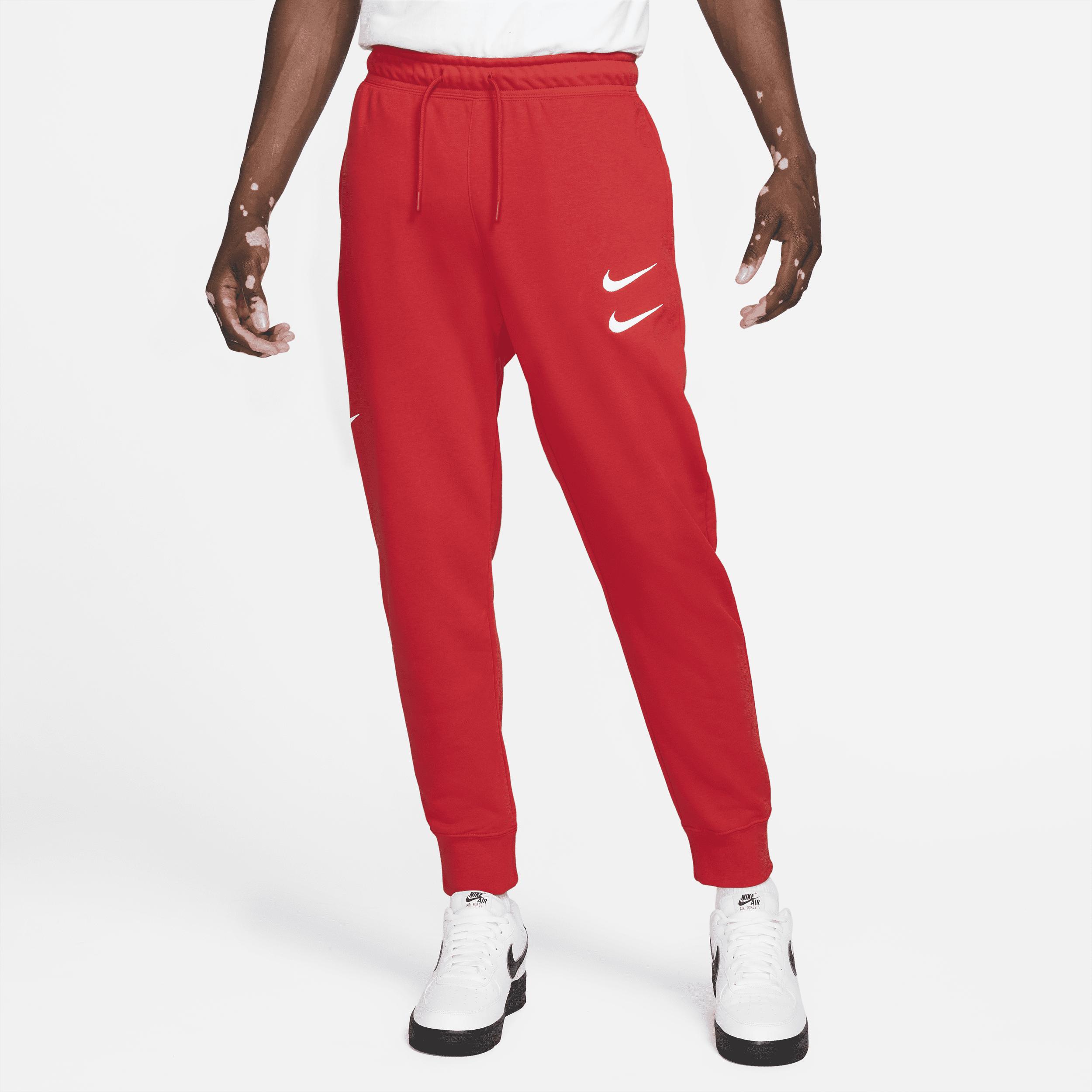 Nike Sportswear Swoosh French Terry Pants In Red, for Men | Lyst