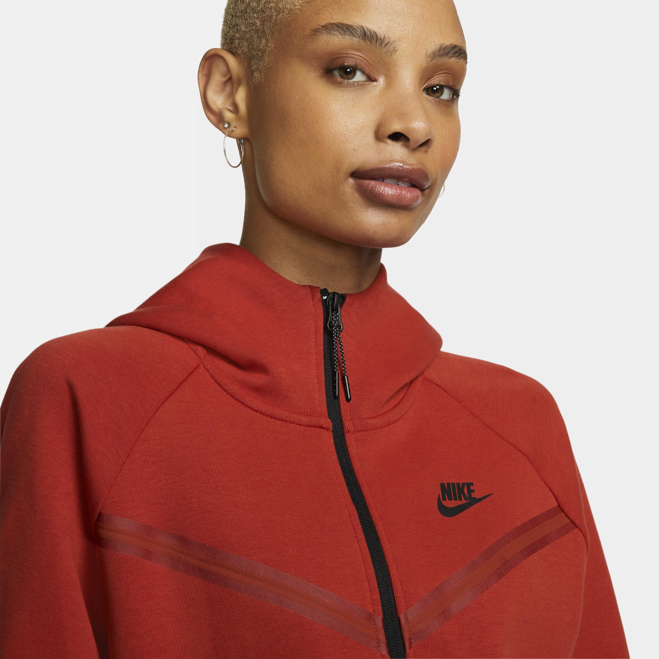 Nike Sportswear Tech Fleece Windrunner Full-zip Hoodie in Red | Lyst