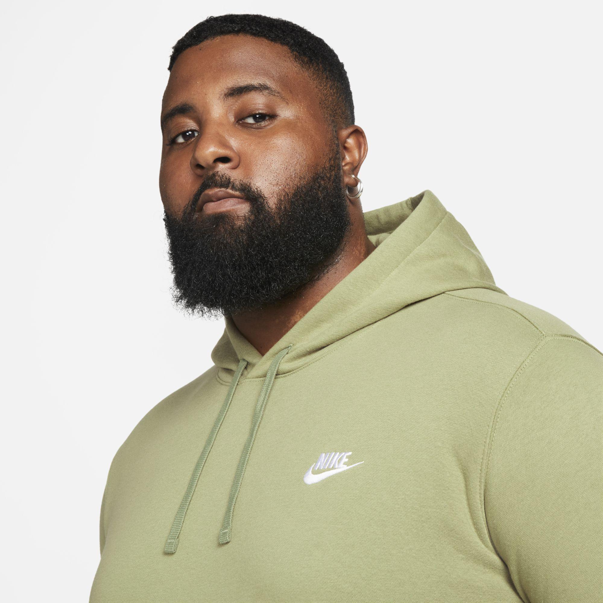 Nike club hoodie clearance olive