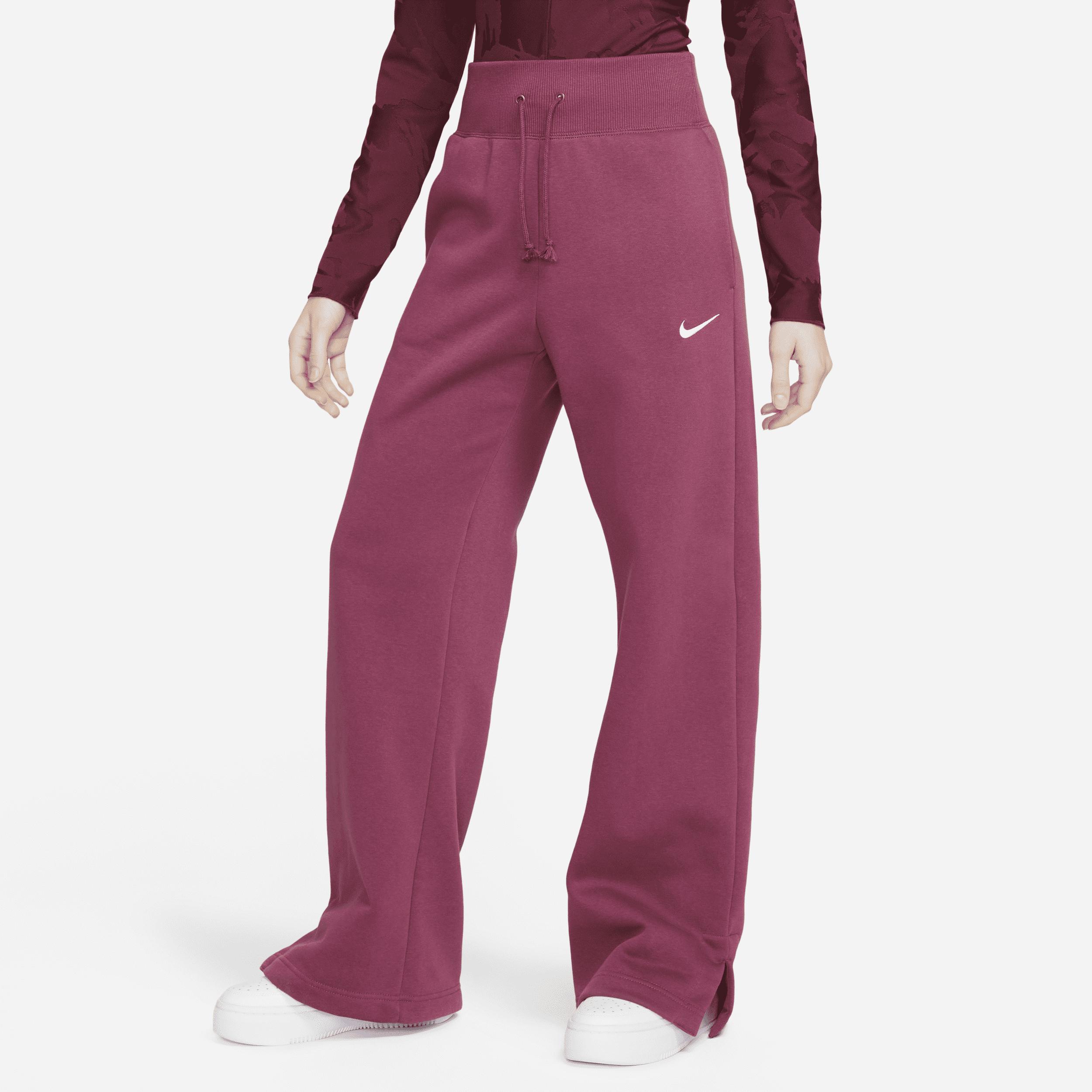 Nike Sportswear Phoenix Fleece High-waisted Wide-leg Sweatpants In Red ...