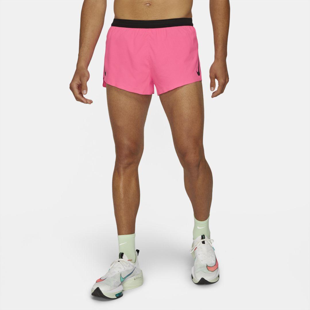 Nike Synthetic Aeroswift 2" Running Shorts in Pink for Men | Lyst