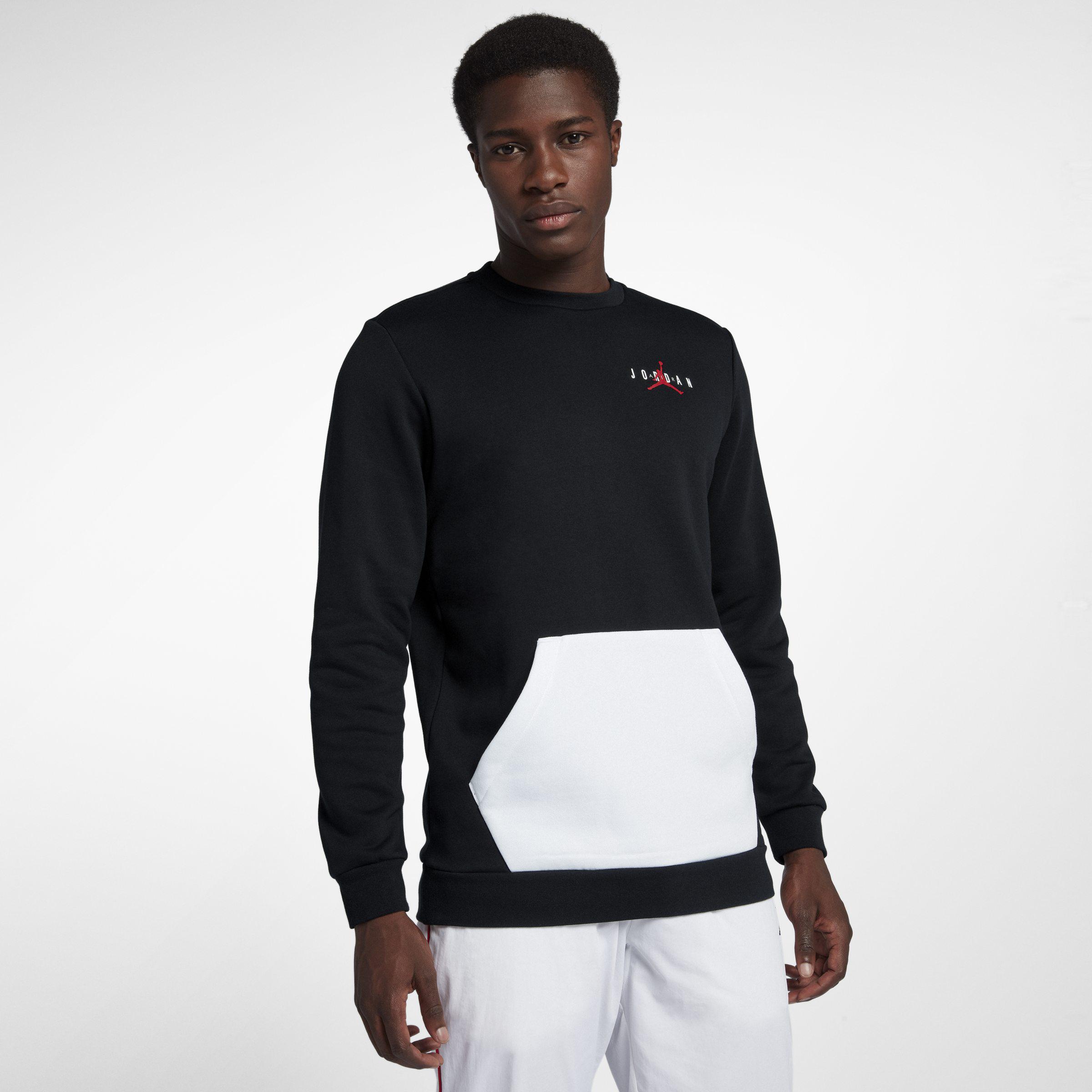 nike air jordan jumpman fleece crew black