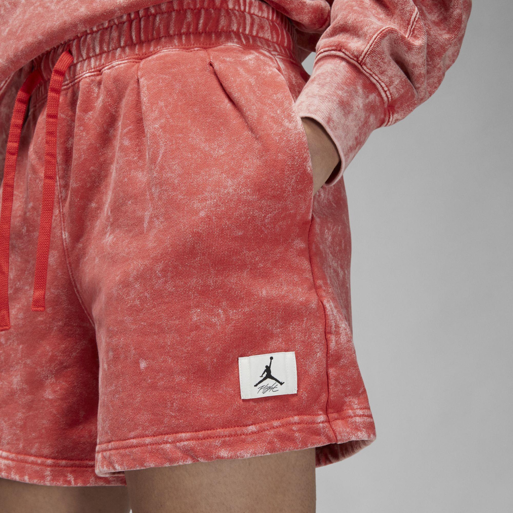 Nike Jordan Flight Washed Fleece Shorts Red | Lyst