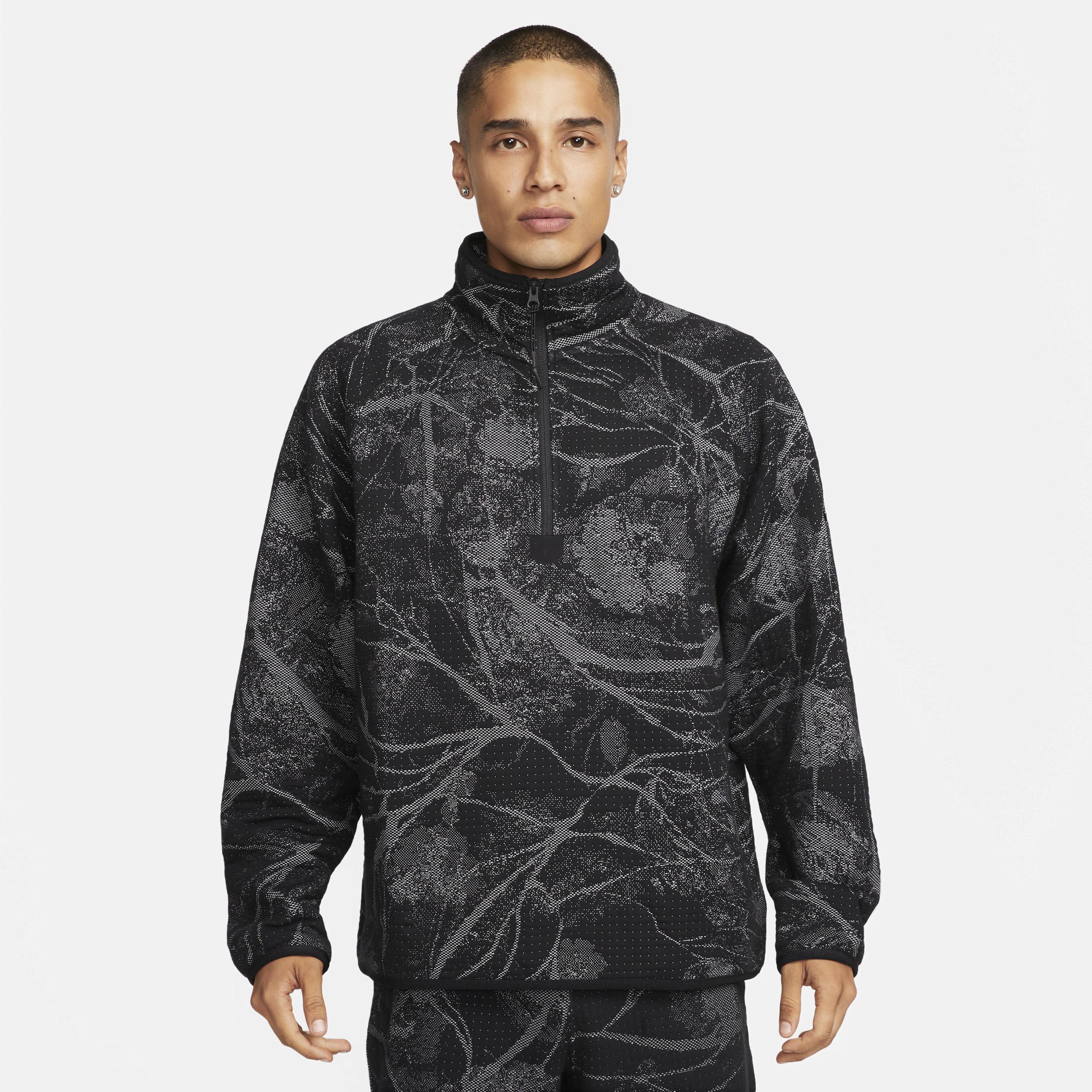 Nike Sportswear Therma-fit Adv Tech Pack Engineered 1/2-zip Floral Top In  Black, in Gray for Men Lyst