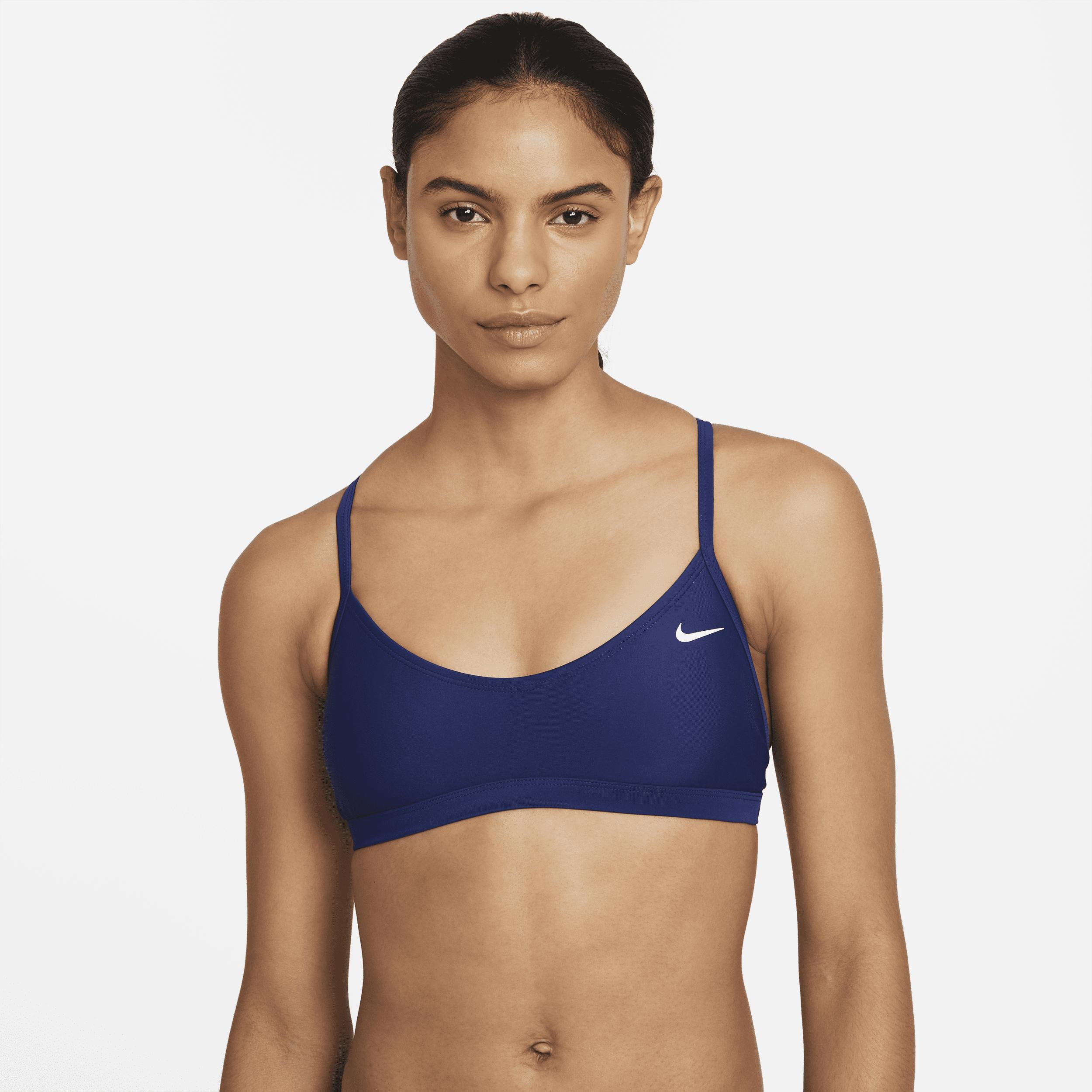 Nike Solid Tri-back Bikini Top In Blue, | Lyst