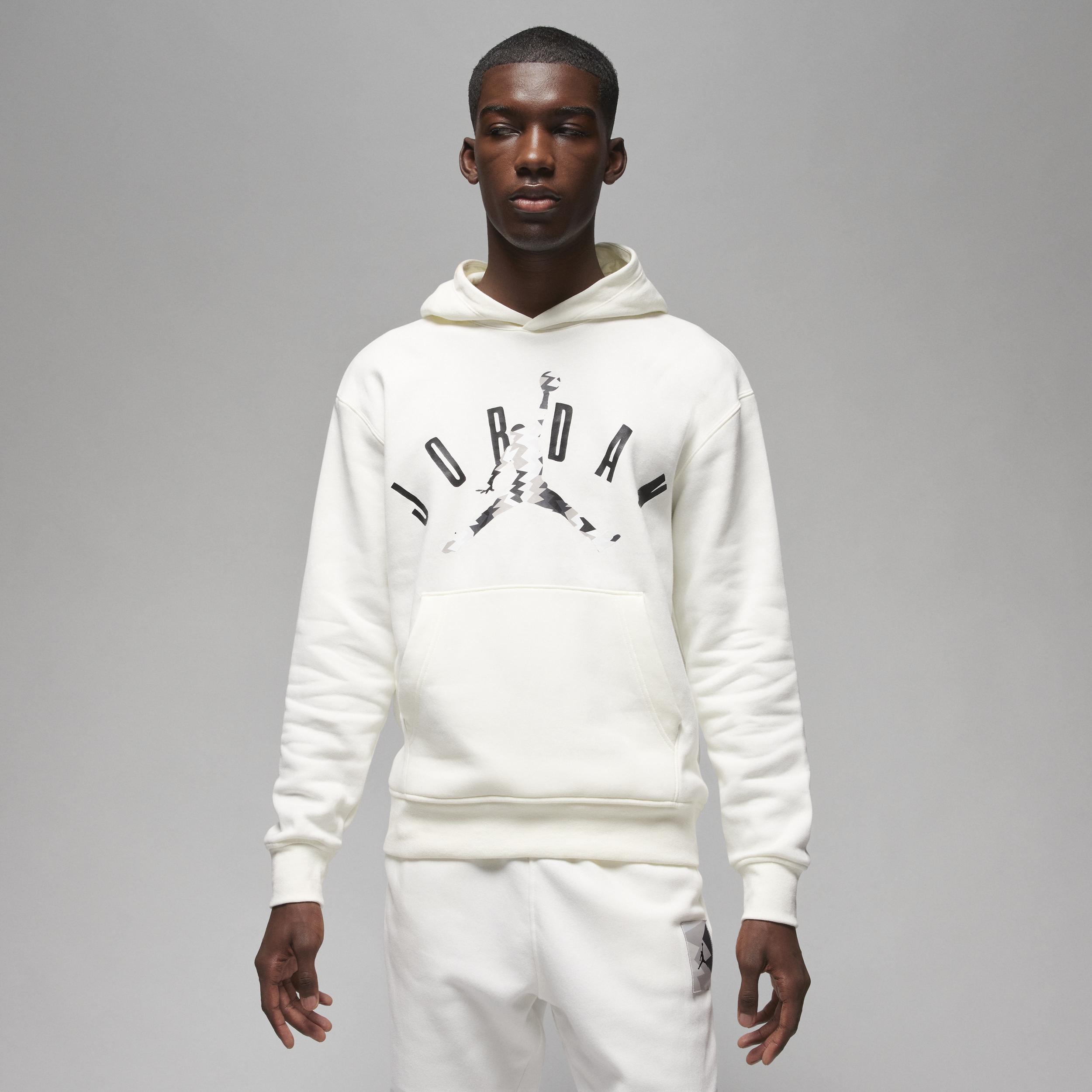 Nike Jordan Flight Mvp Fleece Pullover Hoodie in White for Men Lyst