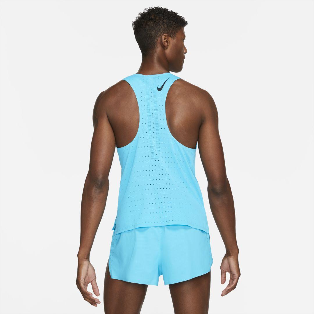 Nike Aeroswift Running Singlet in Blue for Men | Lyst