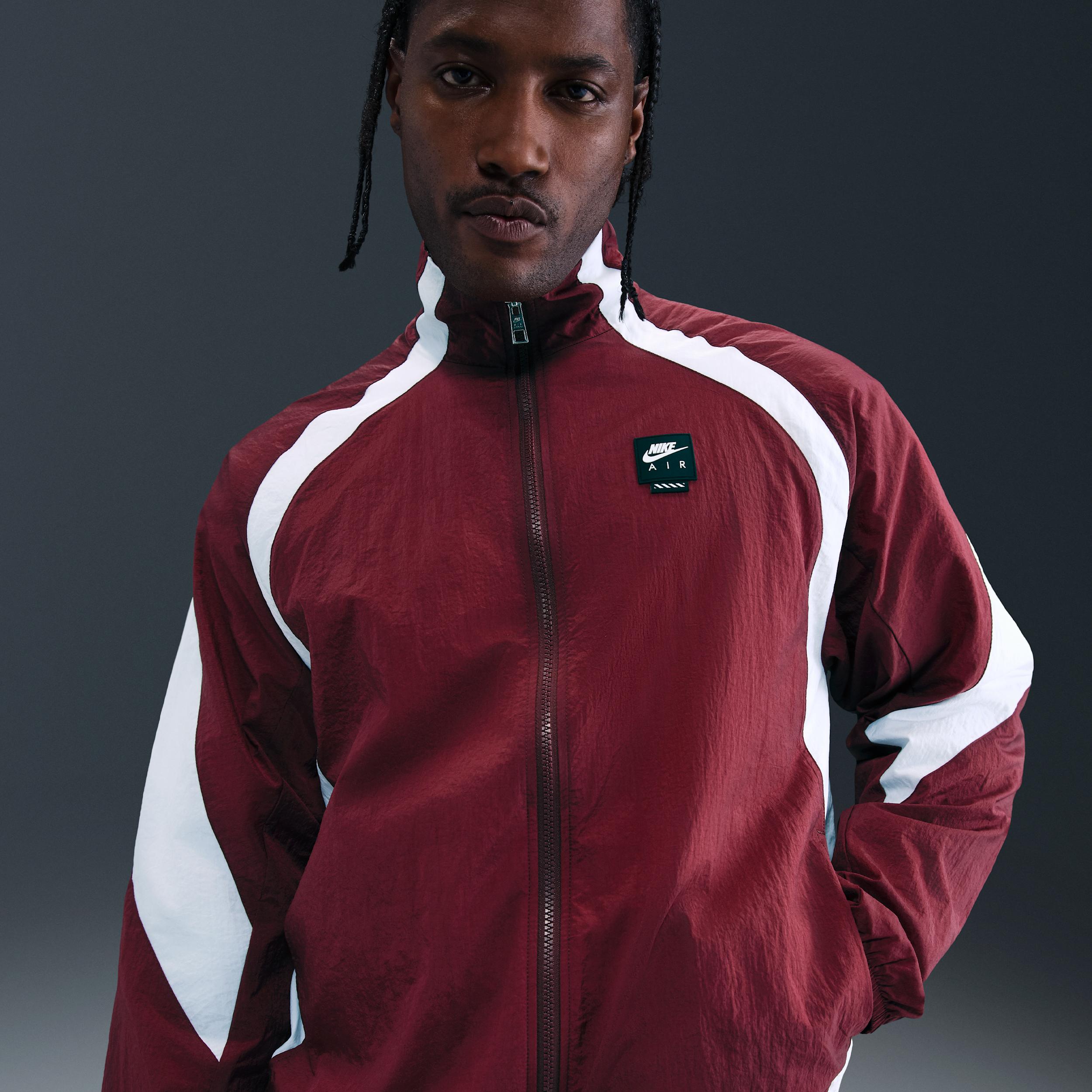 Nike Air Woven Track Jacket in Red for Men | Lyst