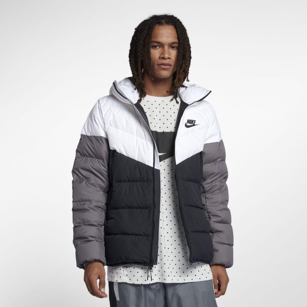 Nike Sportswear Windrunner Down Fill Hooded Puffer Jacket in White ...