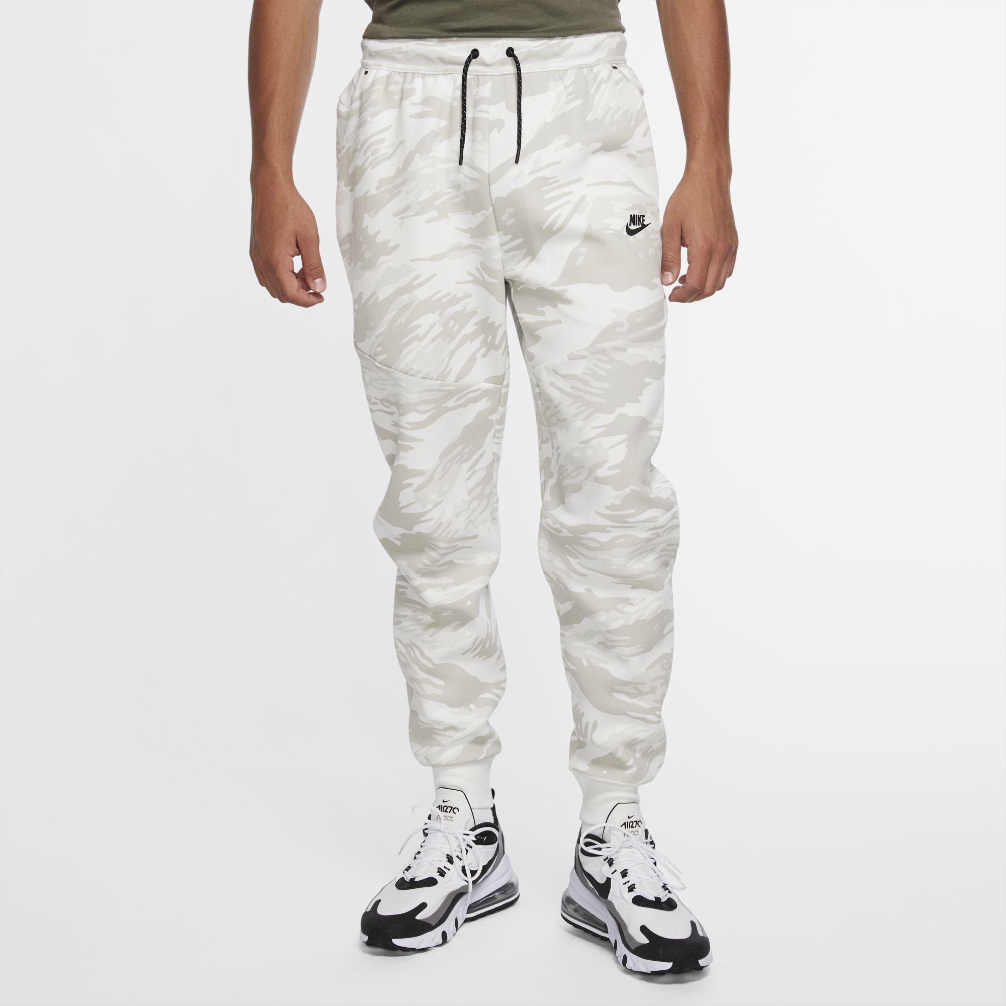 Nike Tech Fleece Printed Camo Joggers White for Men | Lyst Australia