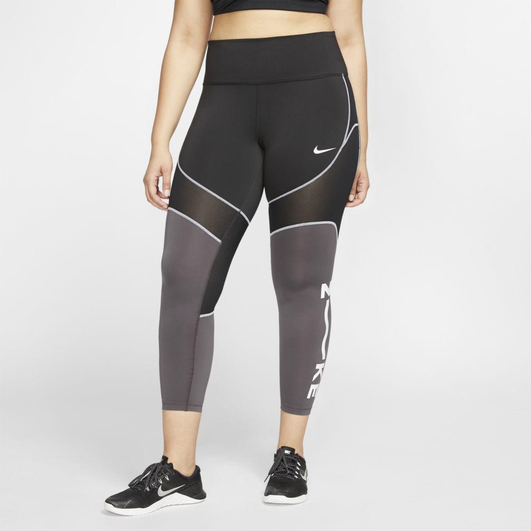 Nike Plus Size One Dri-fit Colorblocked Ankle Leggings in Black - Lyst