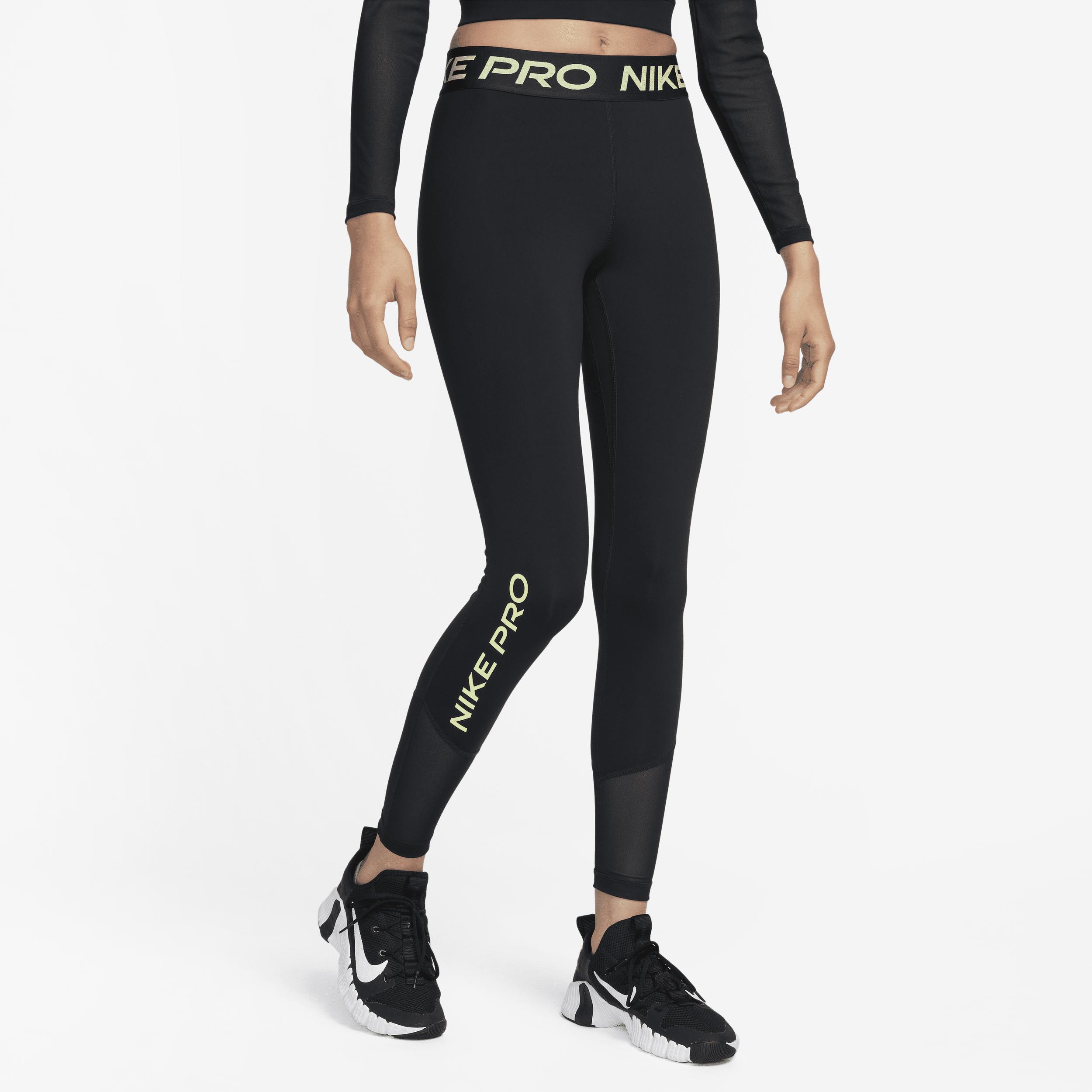Nike Pro Mid-rise Full-length leggings 50% Recycled Polyester in Black