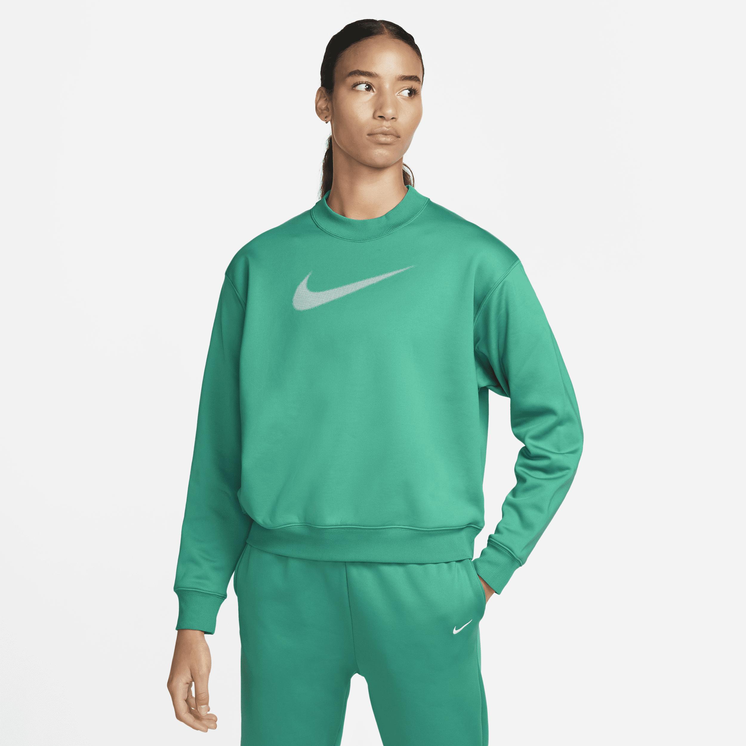 Nike Therma-fit All Time Graphic Crew-neck Sweatshirt In Green, | Lyst