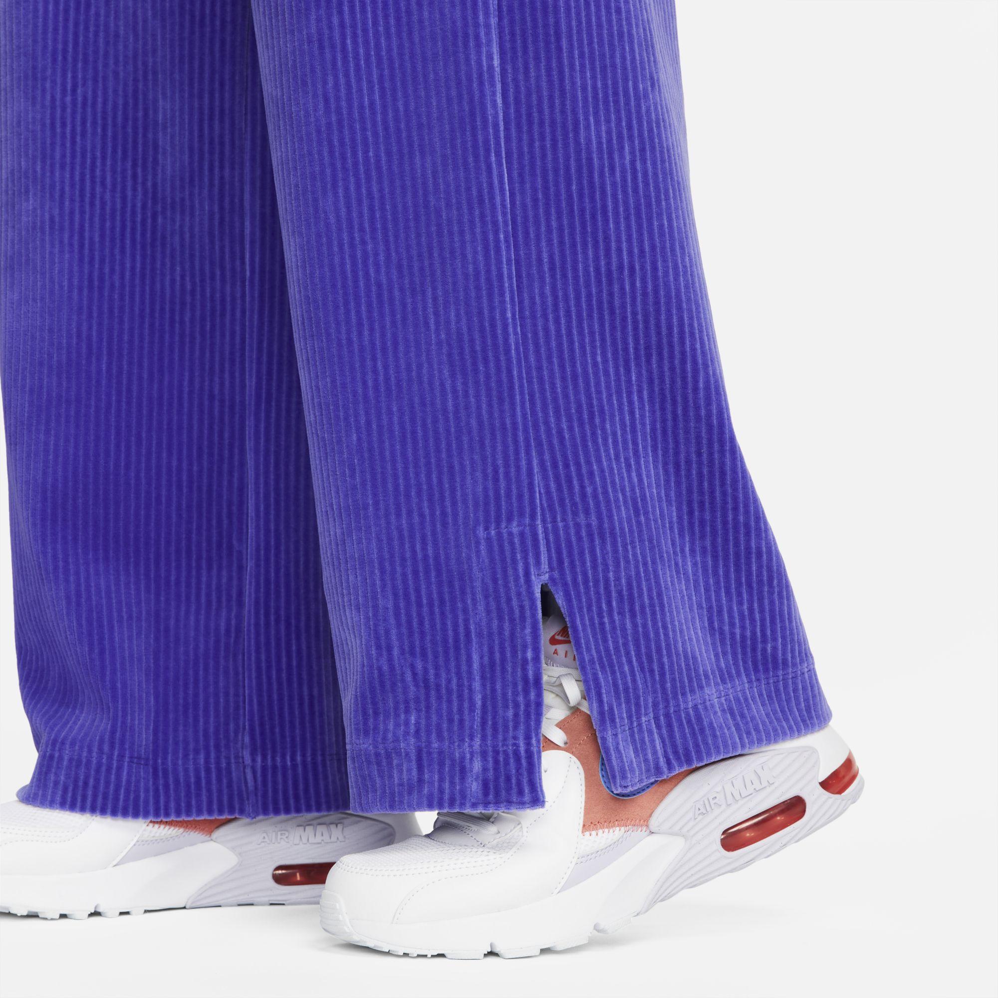 Nike Nsw Velour Pant Wide in Blue Lyst