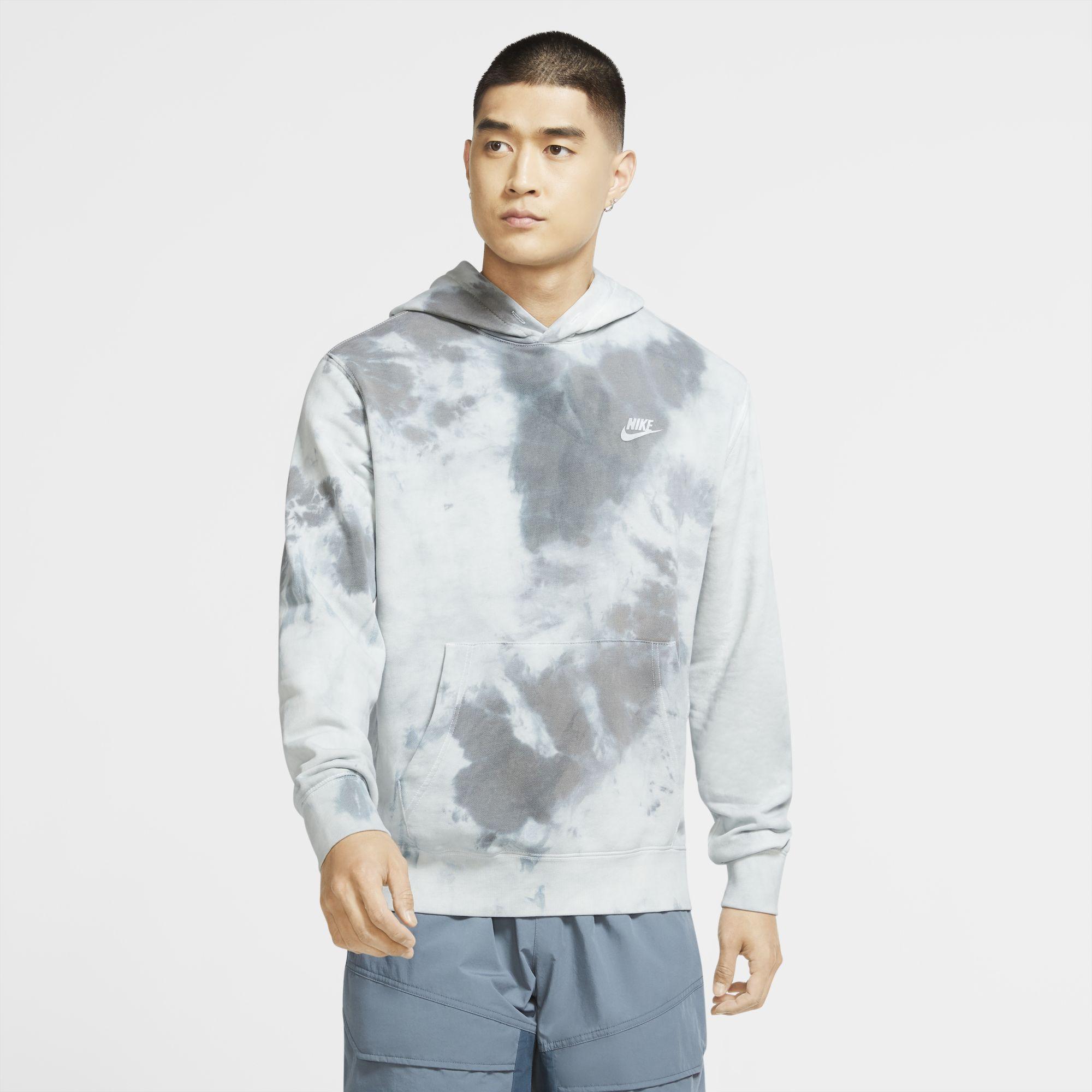 Nike Fleece Sportswear Tie-dye Pullover Hoodie in Grey (Grey) for Men |  Lyst Australia